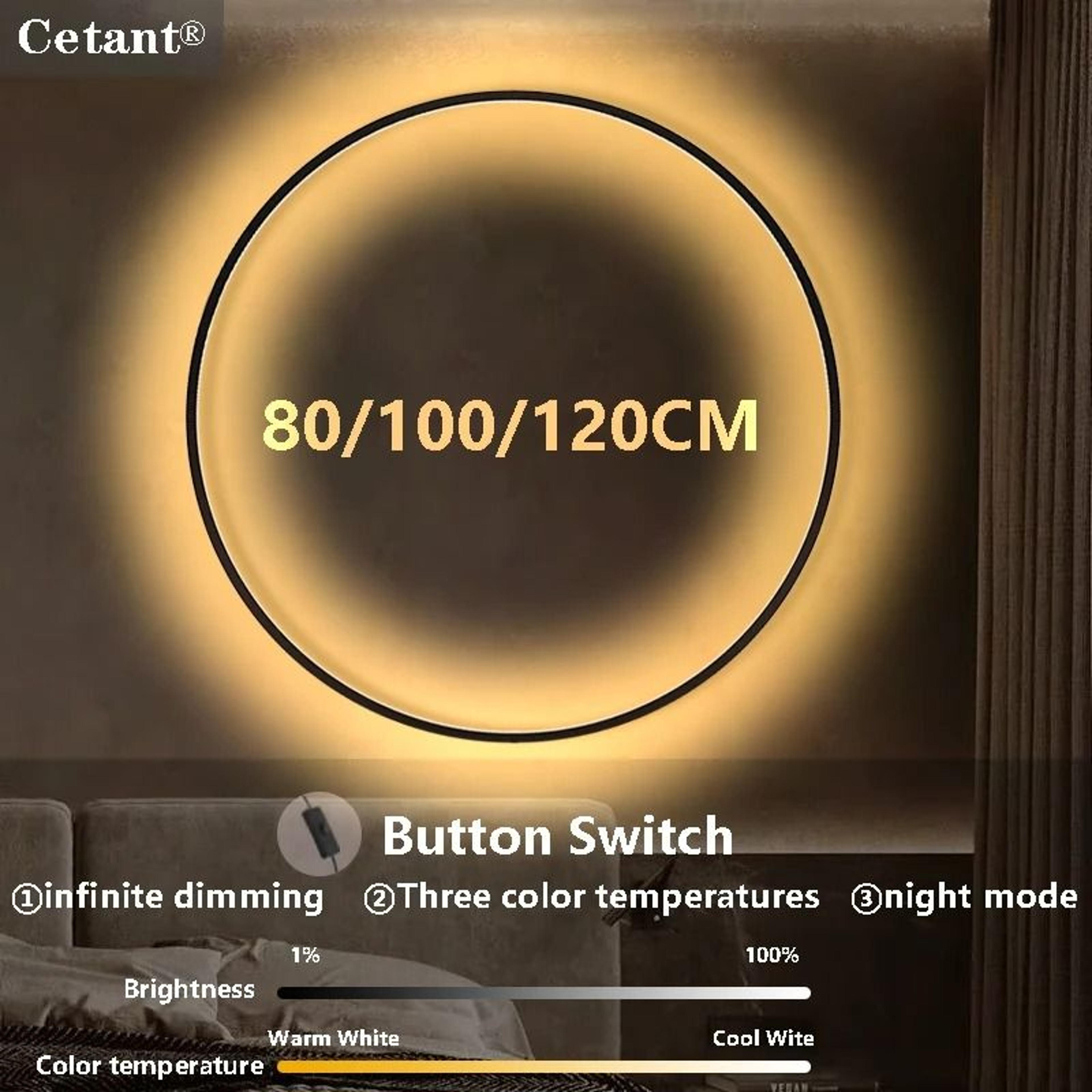 modern large circle led wall sconce system