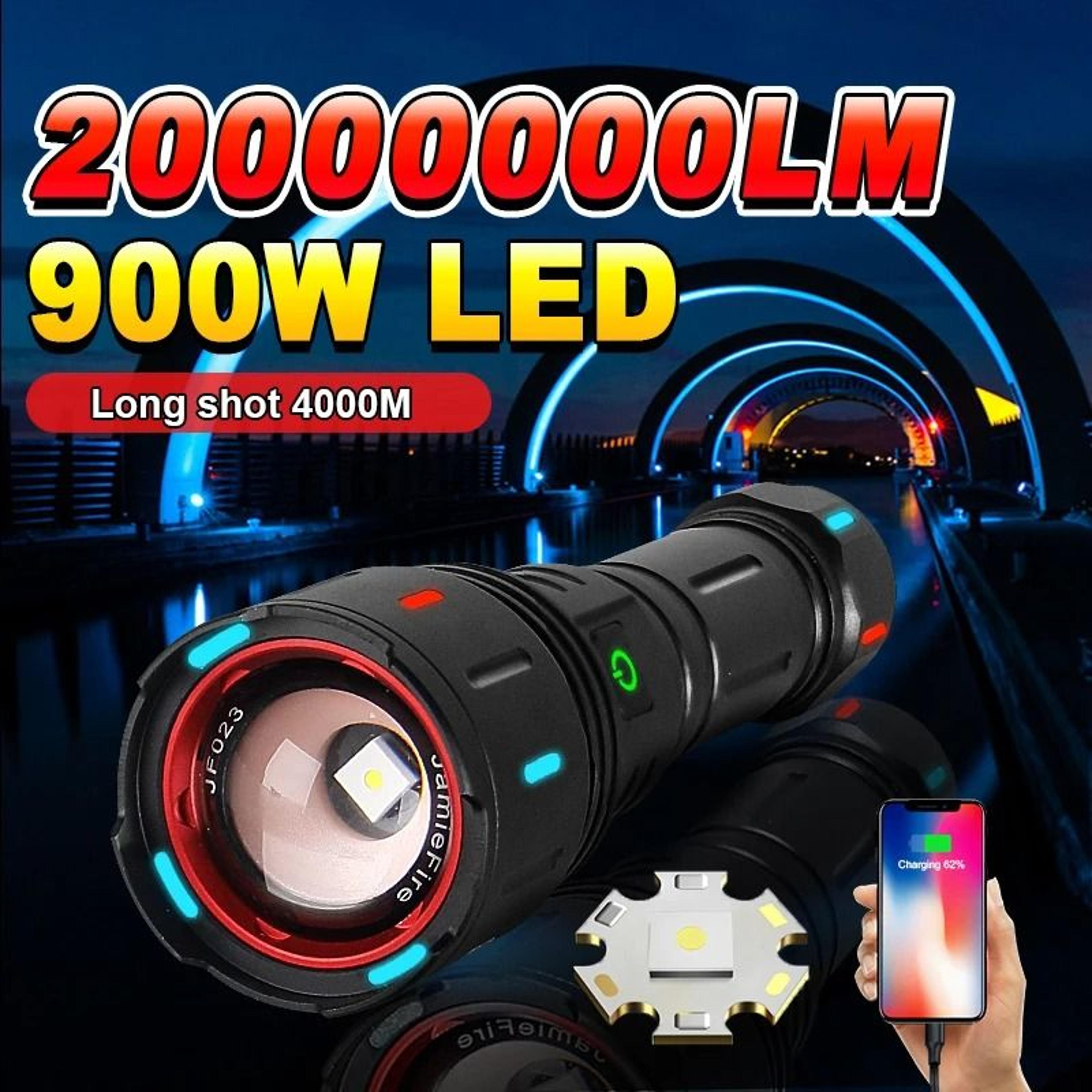 most powerful led flashlight super bright zoomable torch