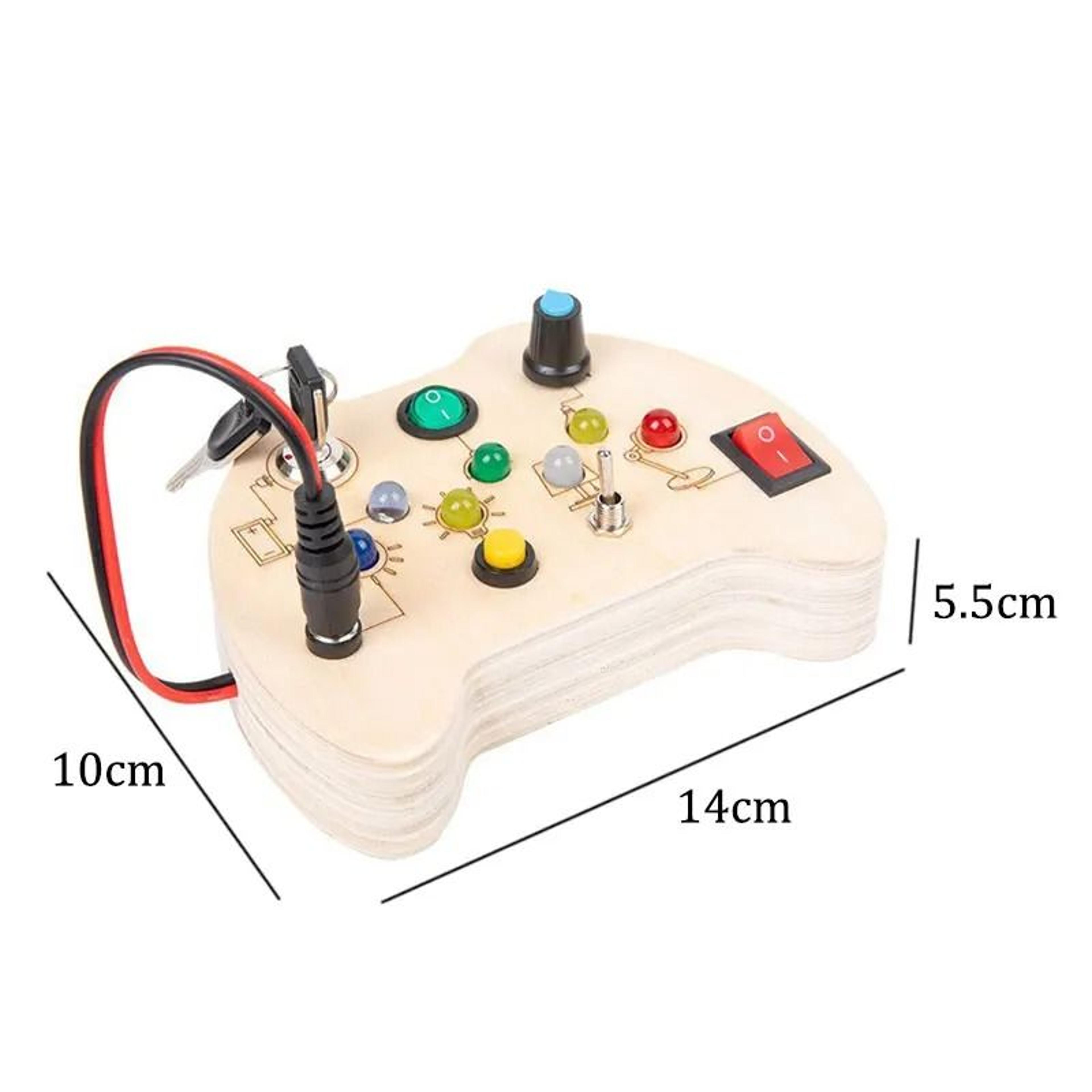 montessori led light switch and steering wheel busy board