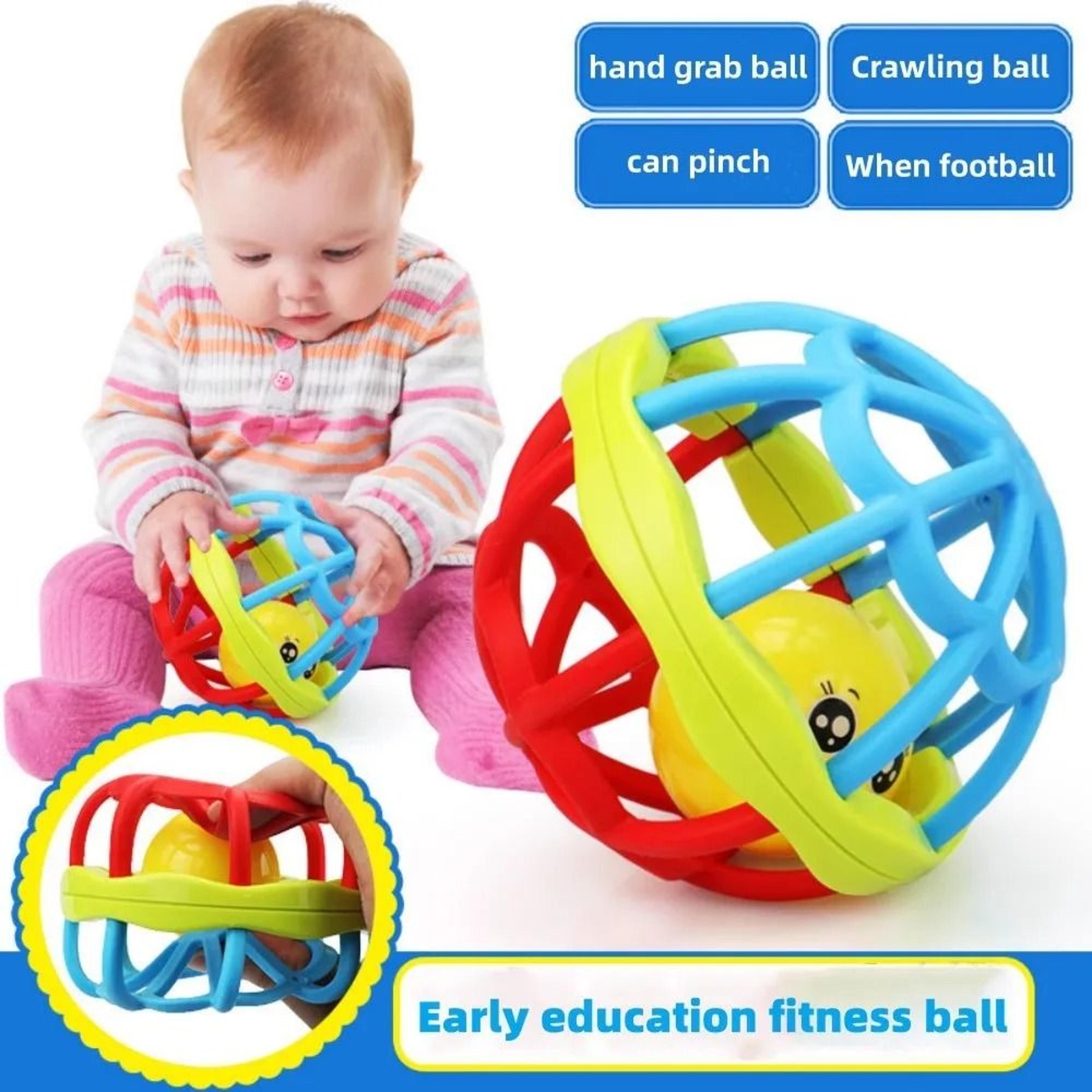 soft baby grasping ball with internal bell
