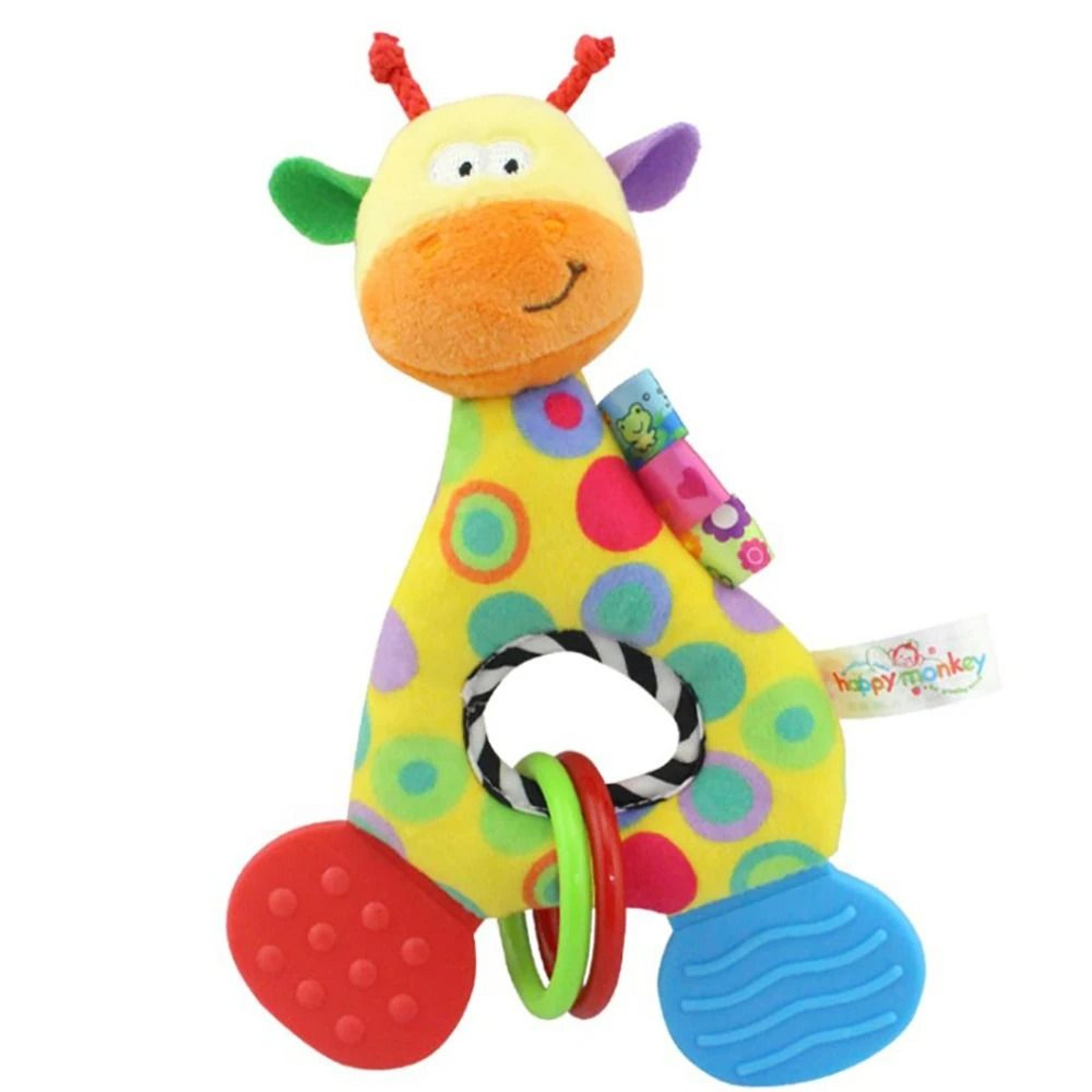 soft stuffed giraffe sensory teether doll
