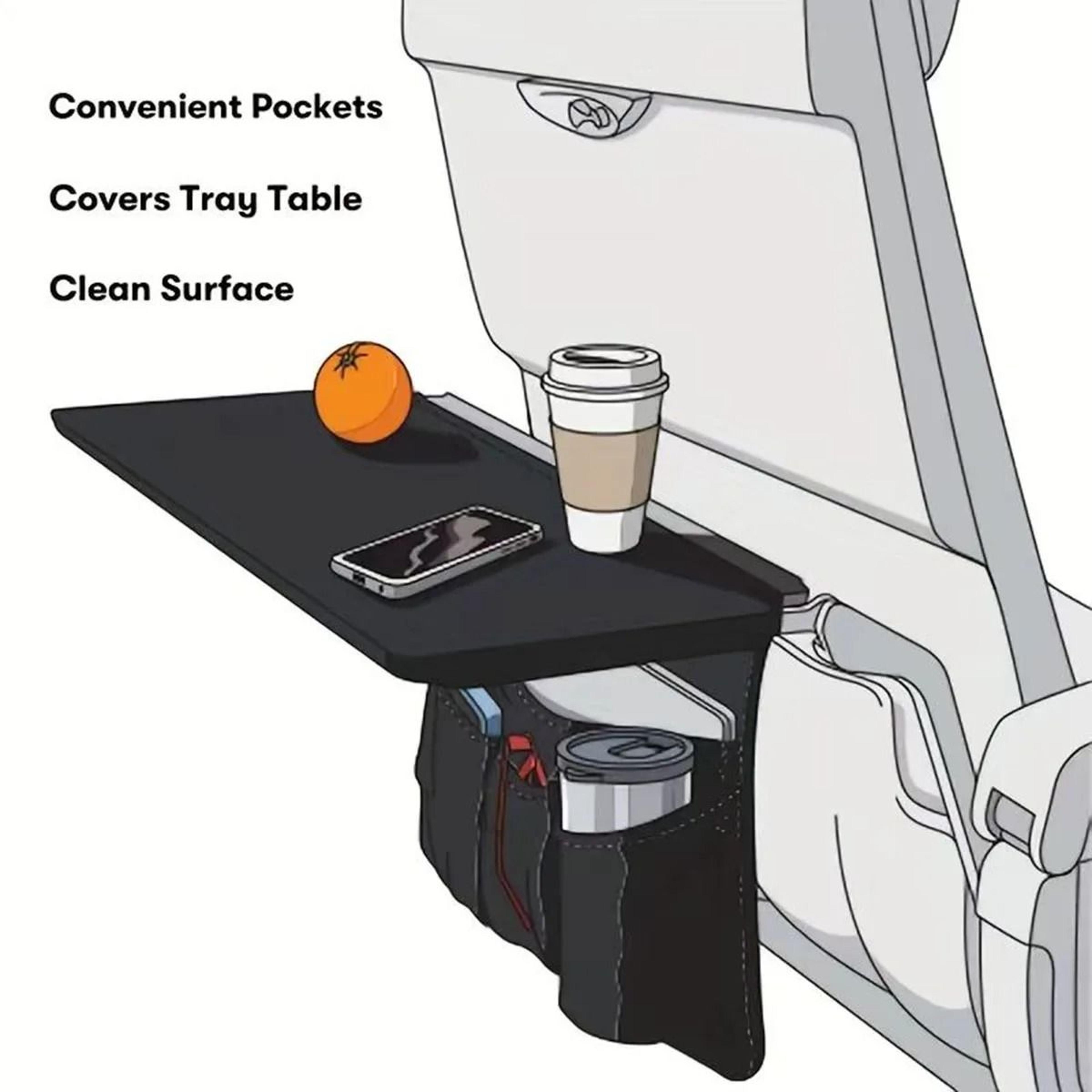 dark gray high-speed rail and airplane table board storage bag