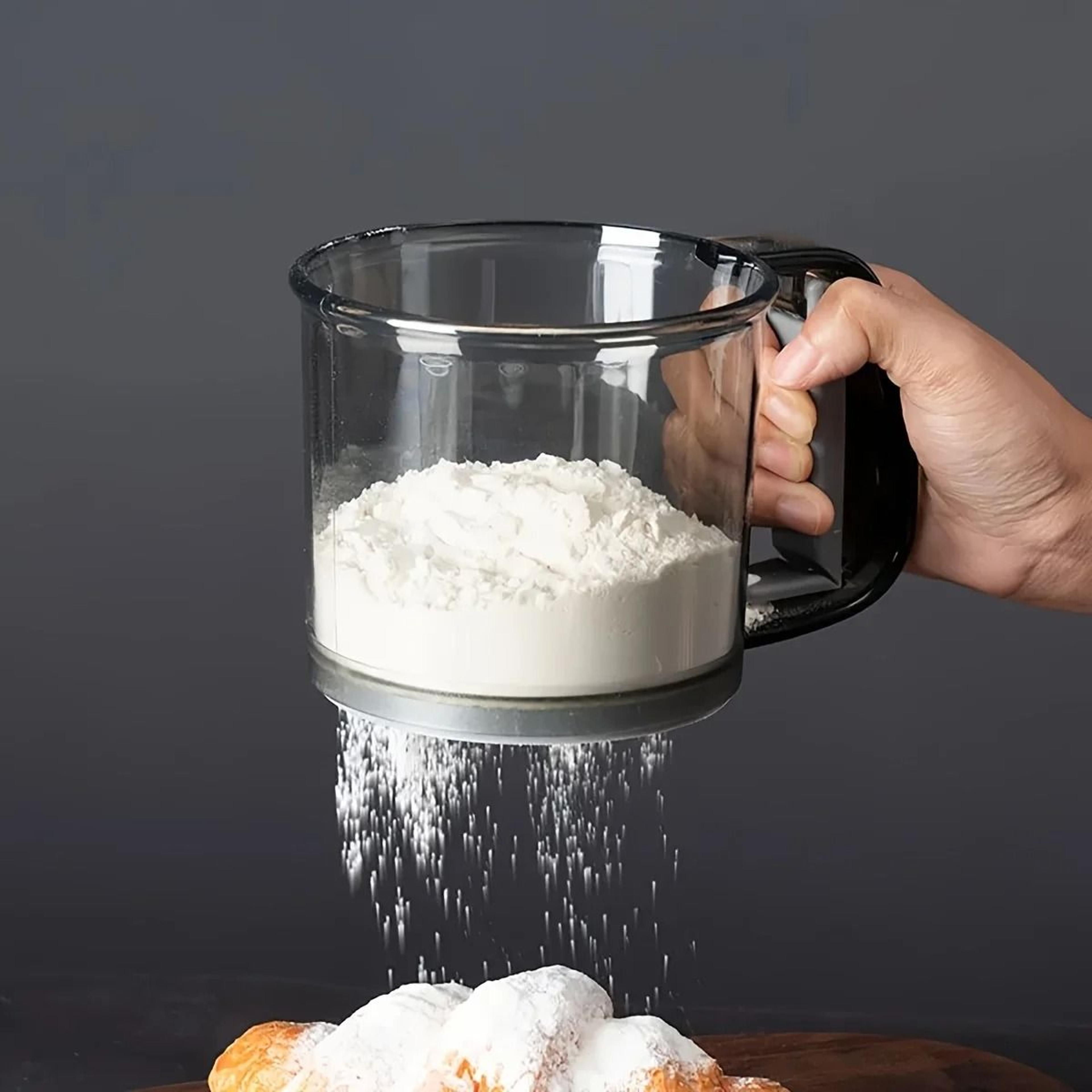 semi-automatic handheld double-decker flour sifter