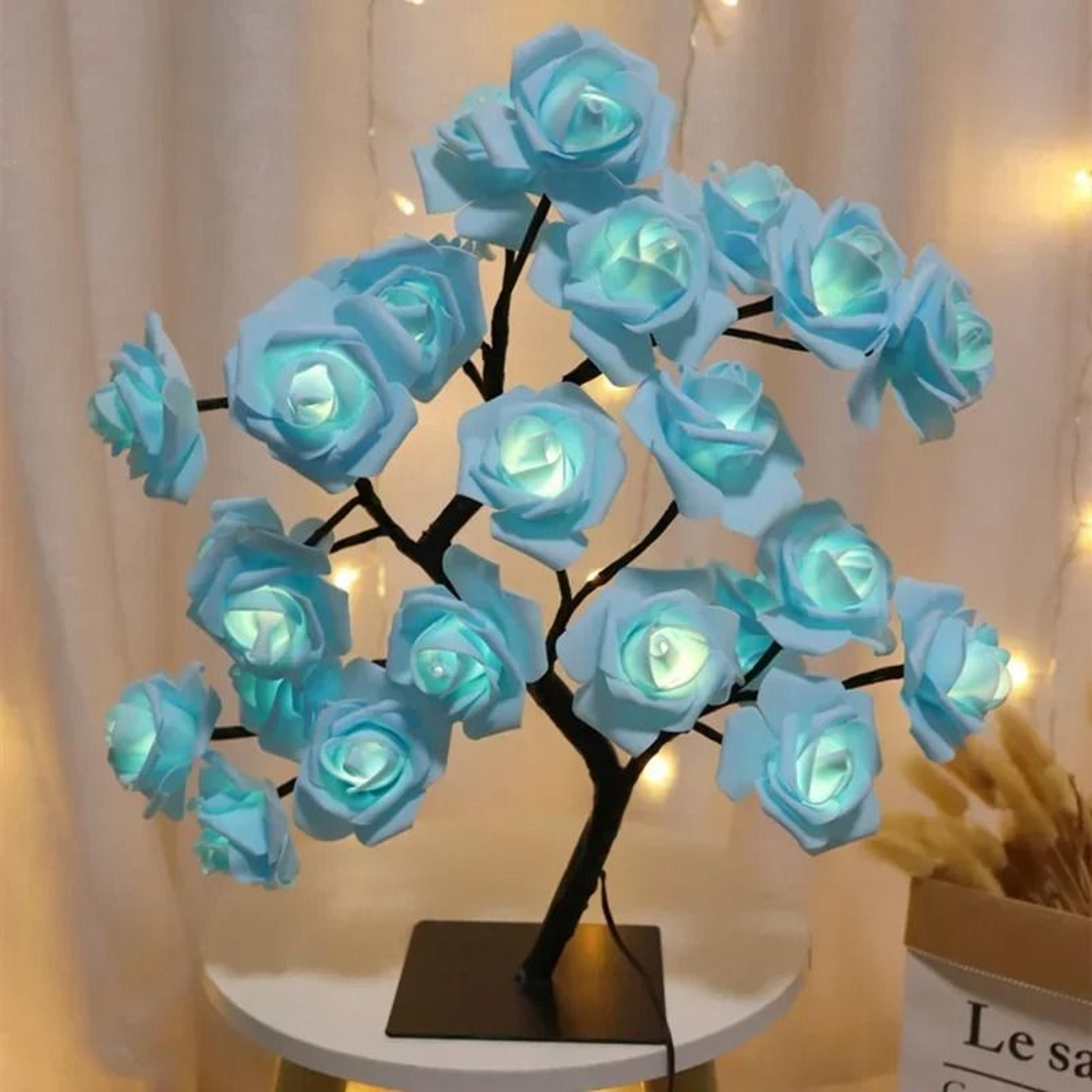 rose flower tree led table lamp