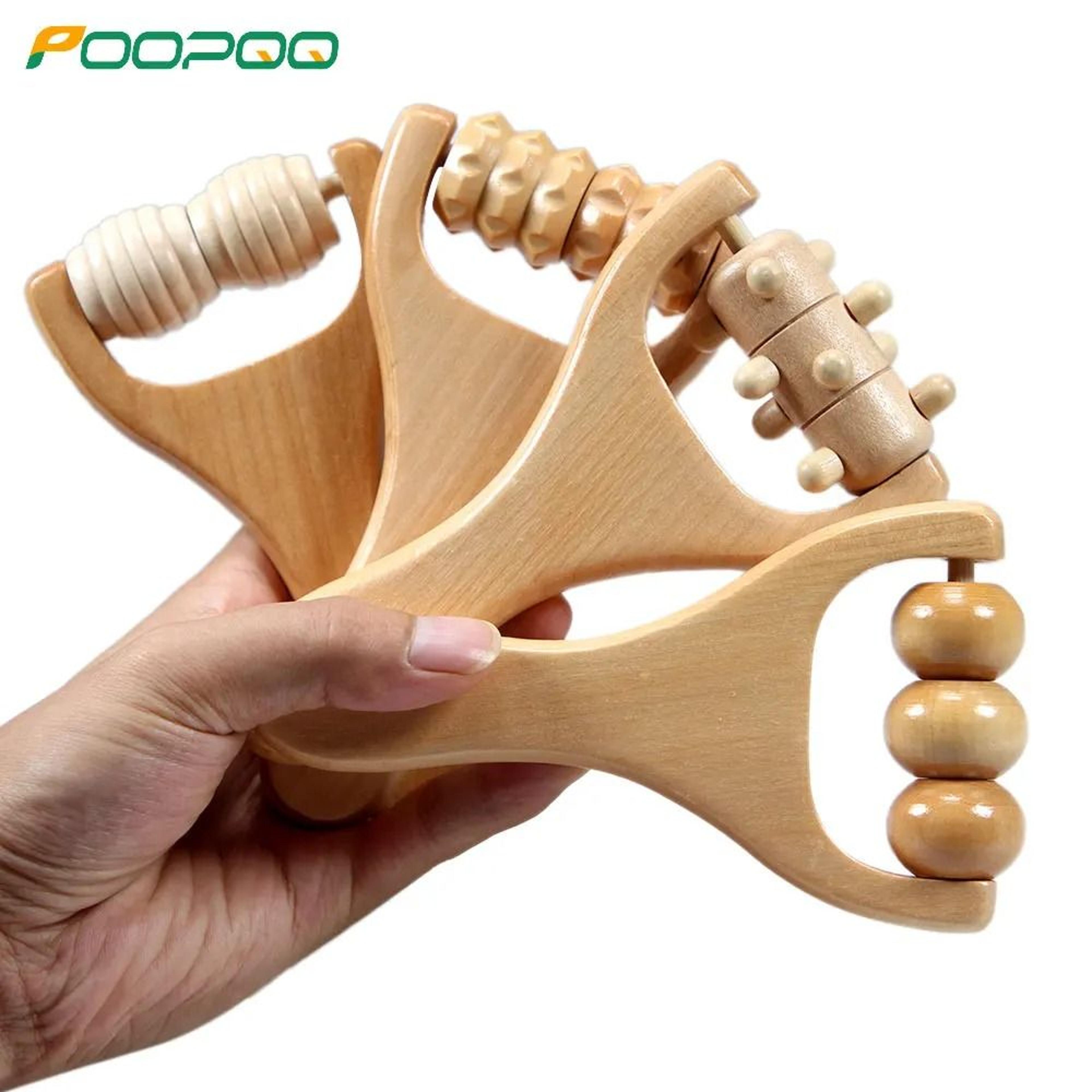 wooden body massage roller tool