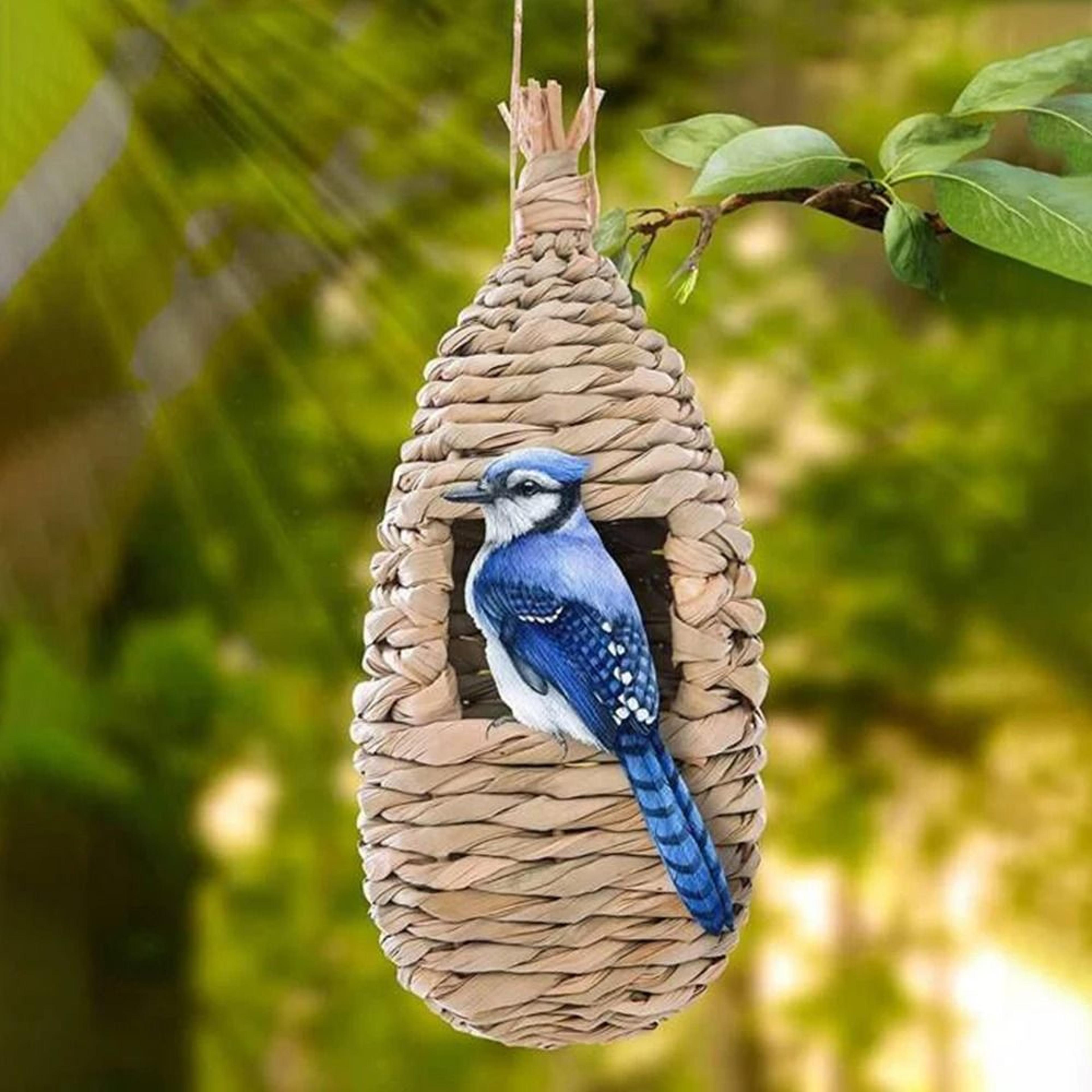 decorative hand-woven bird house