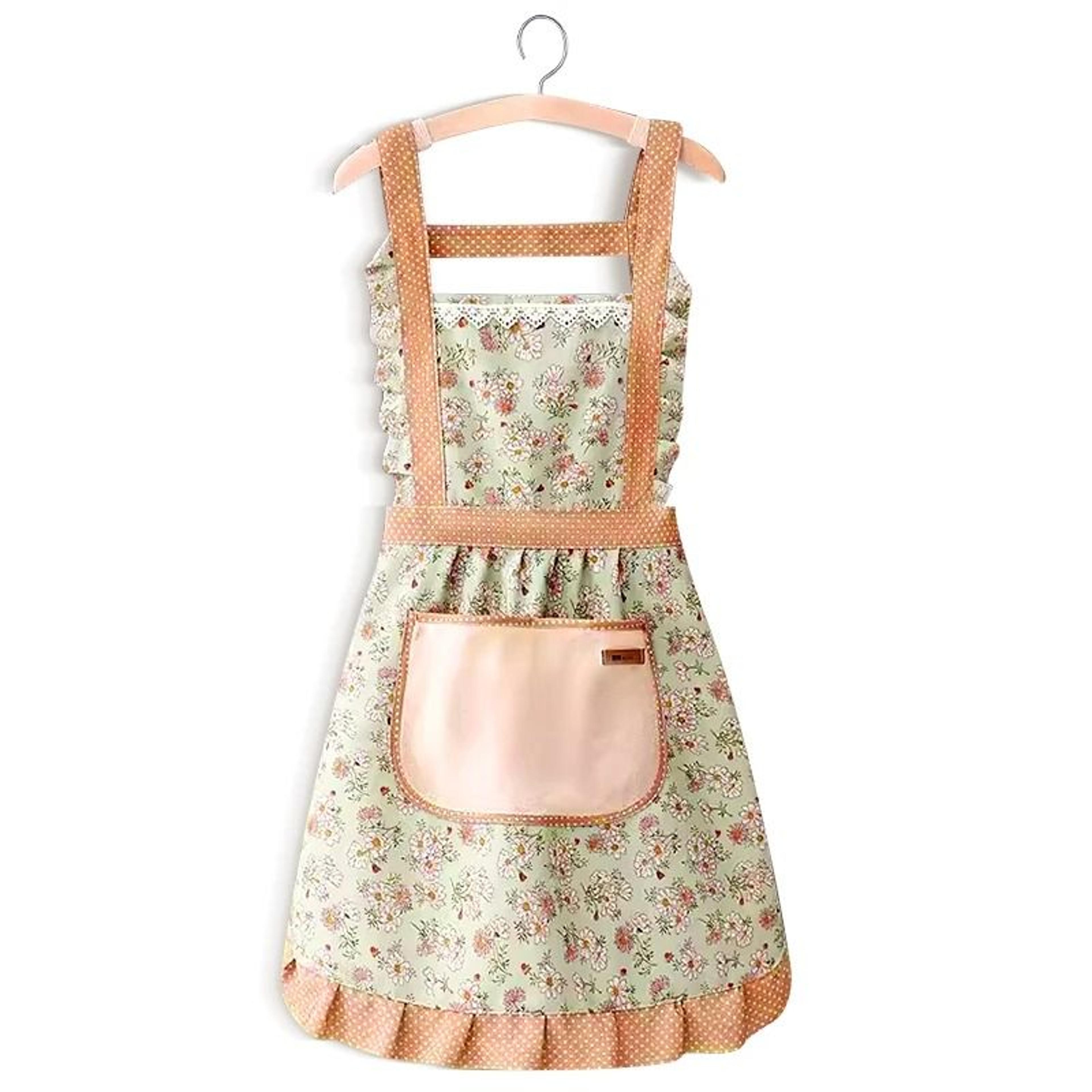 floral cotton canvas apron