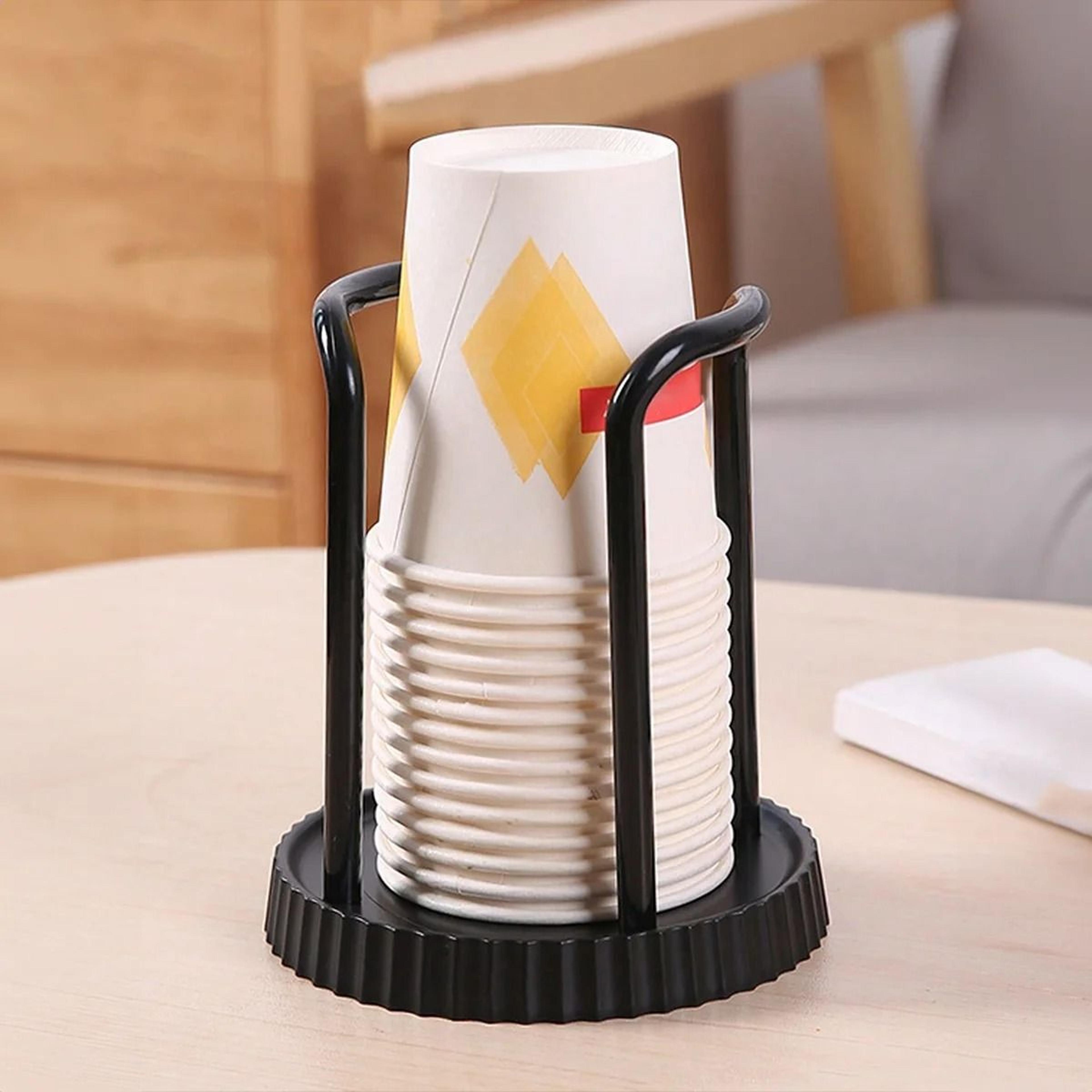 simple paper cup holder and storage rack