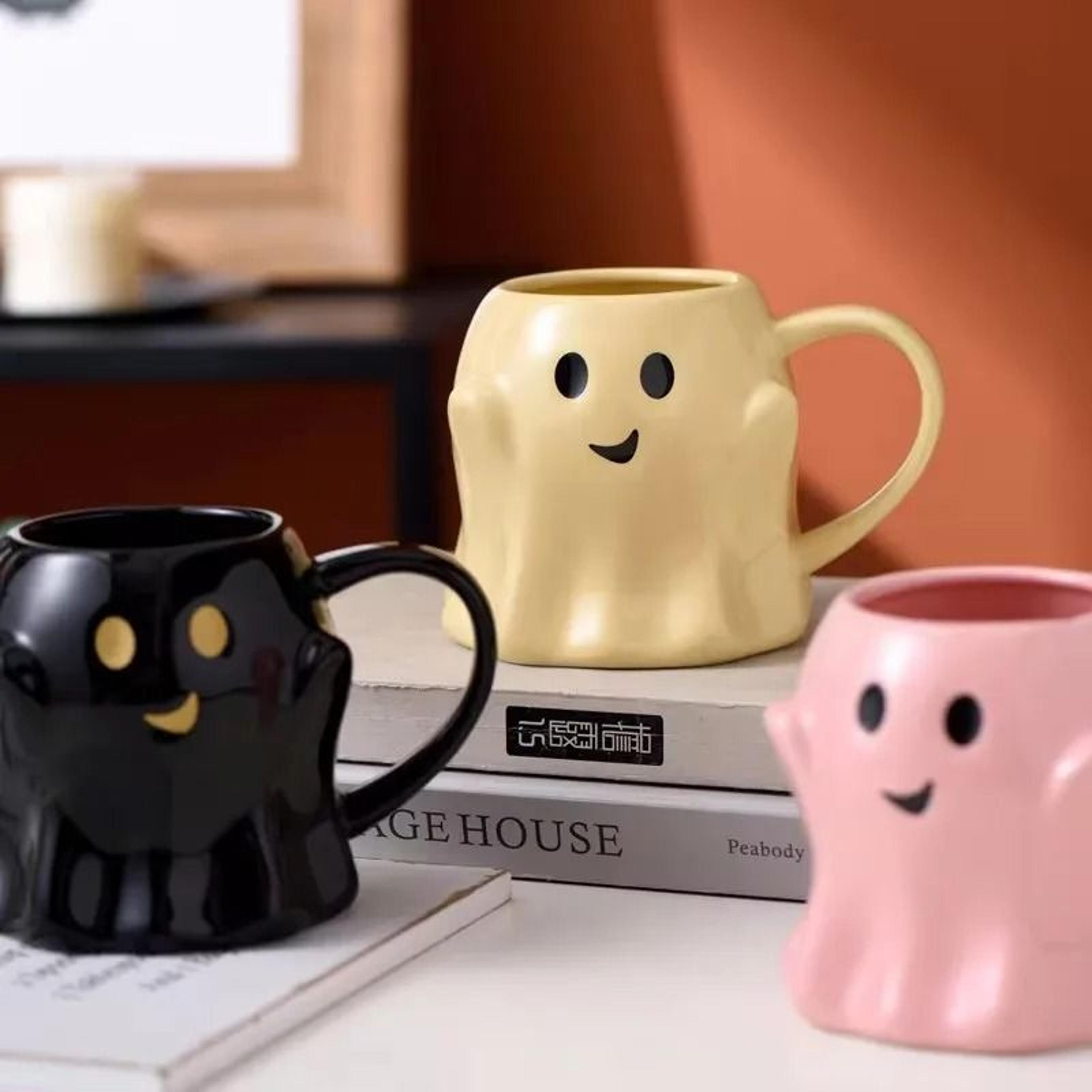 creative halloween ghost ceramic mug