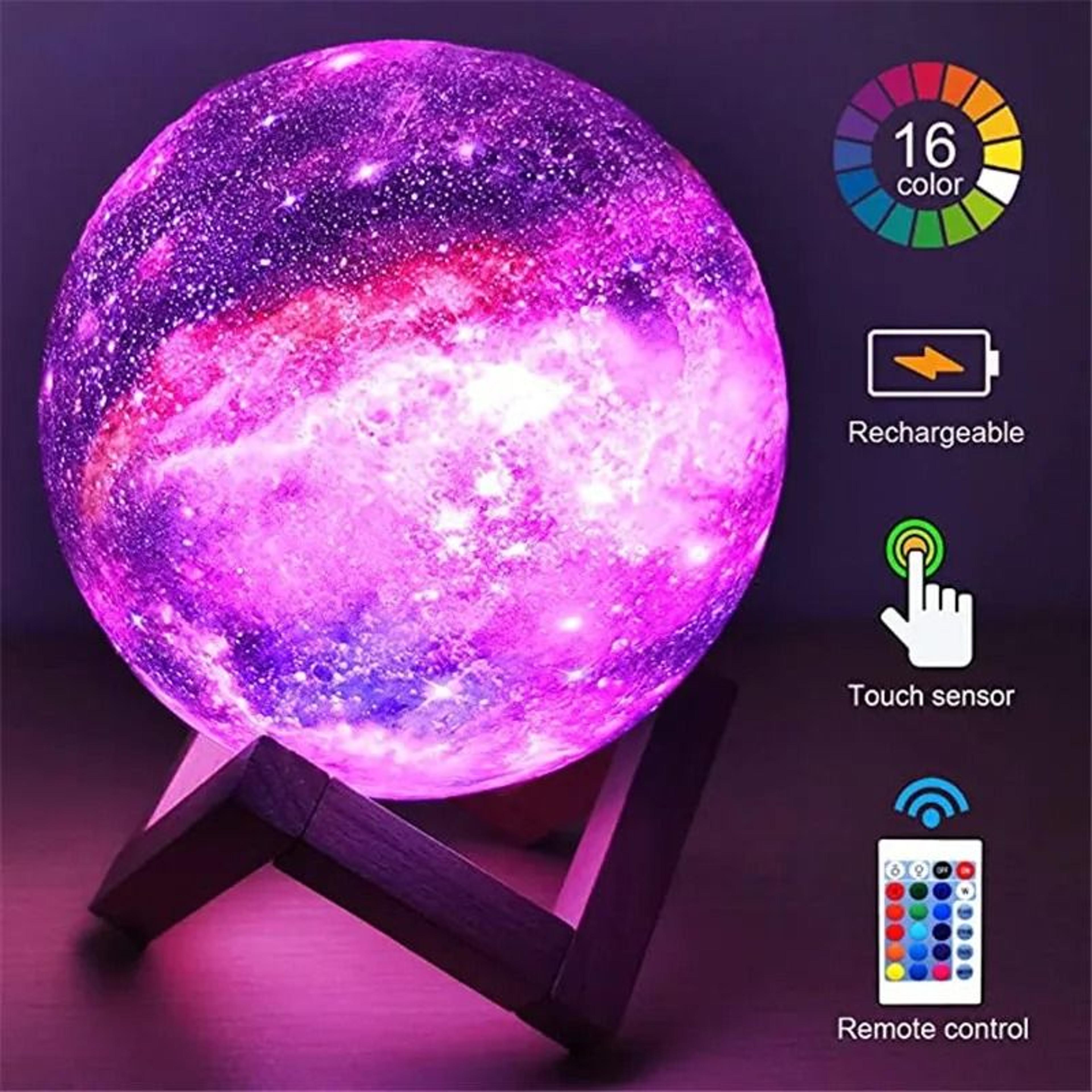 3d print moon lamp with 16 colors remote led night light