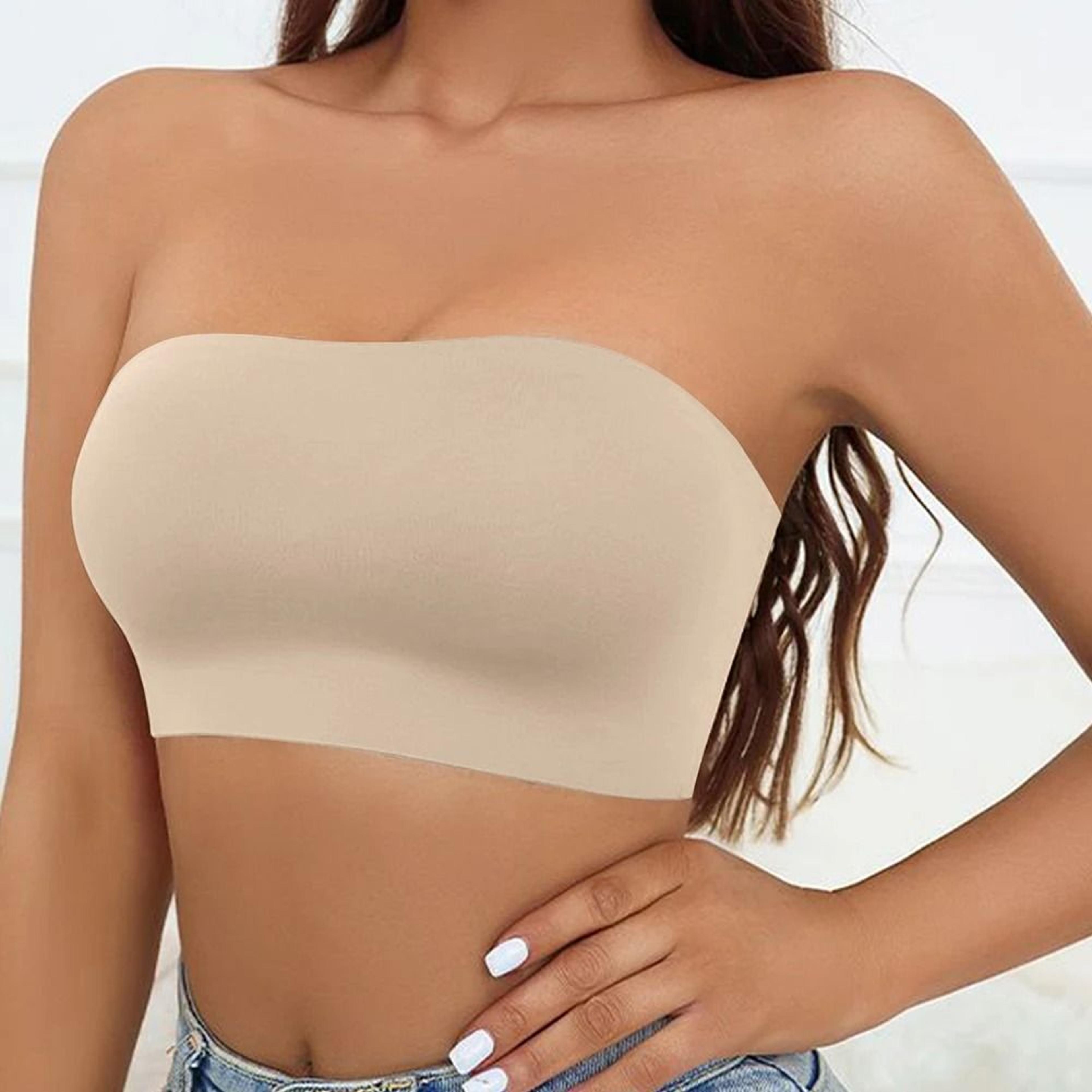 varsbaby women tube strapless bra chest wrap bandeau unlined seamless underwear