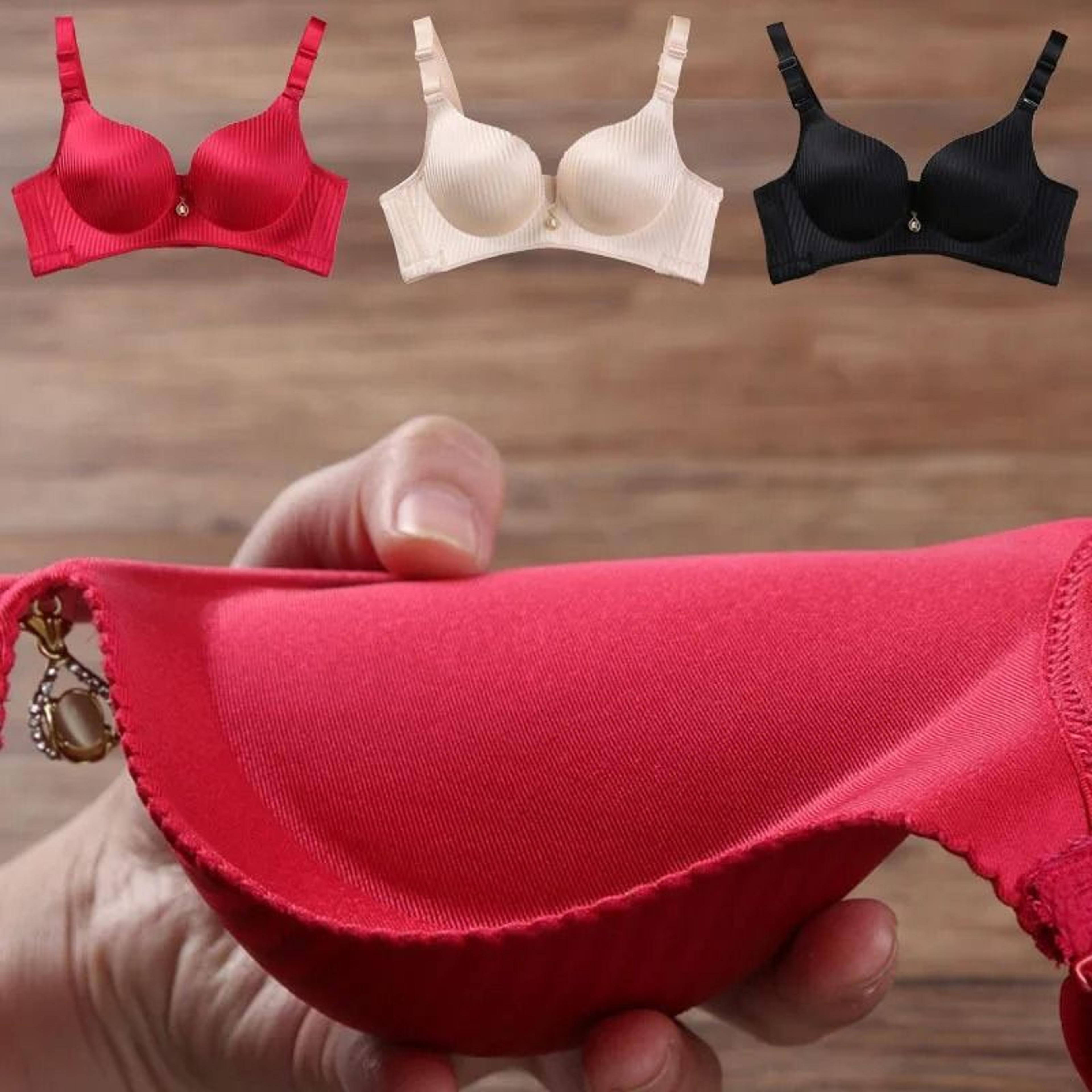 2024 new 8cm thick push up bra wire-free no steel ring seamless adjustable padded lingerie