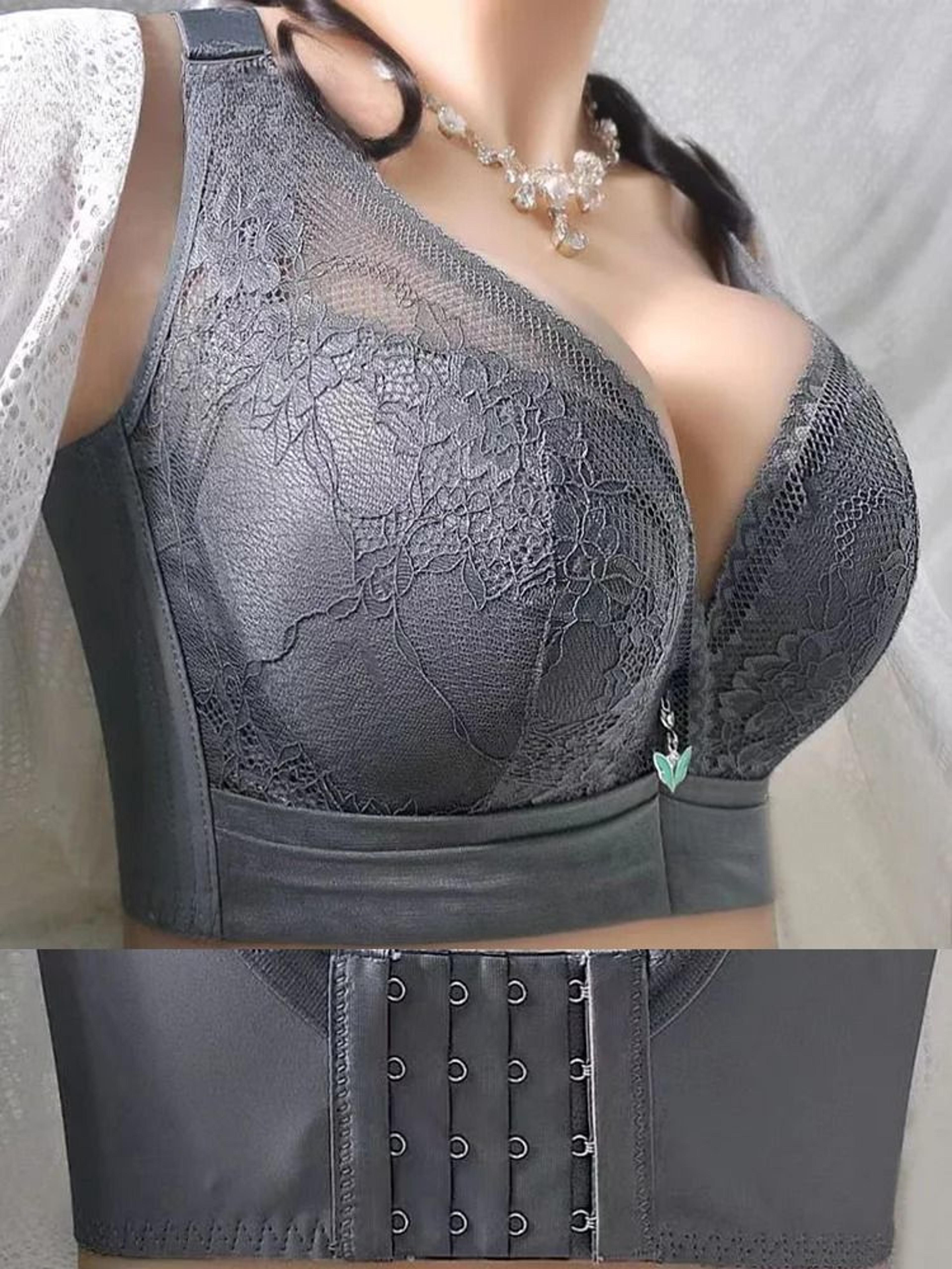womens large size anti-sagging underwear steel ring shaping bra