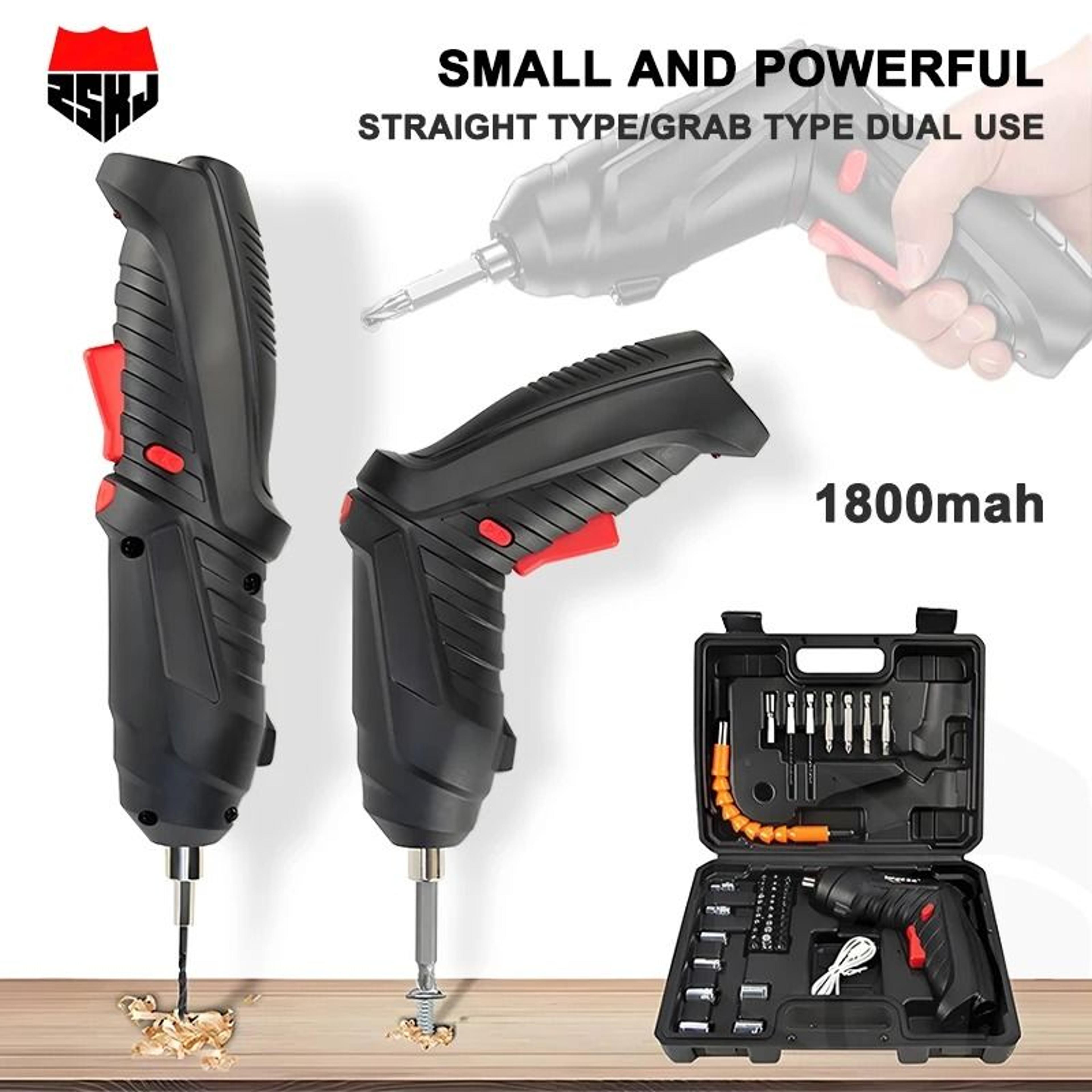 47pcs 3.6v cordless screwdriver set with rechargeable lithium battery