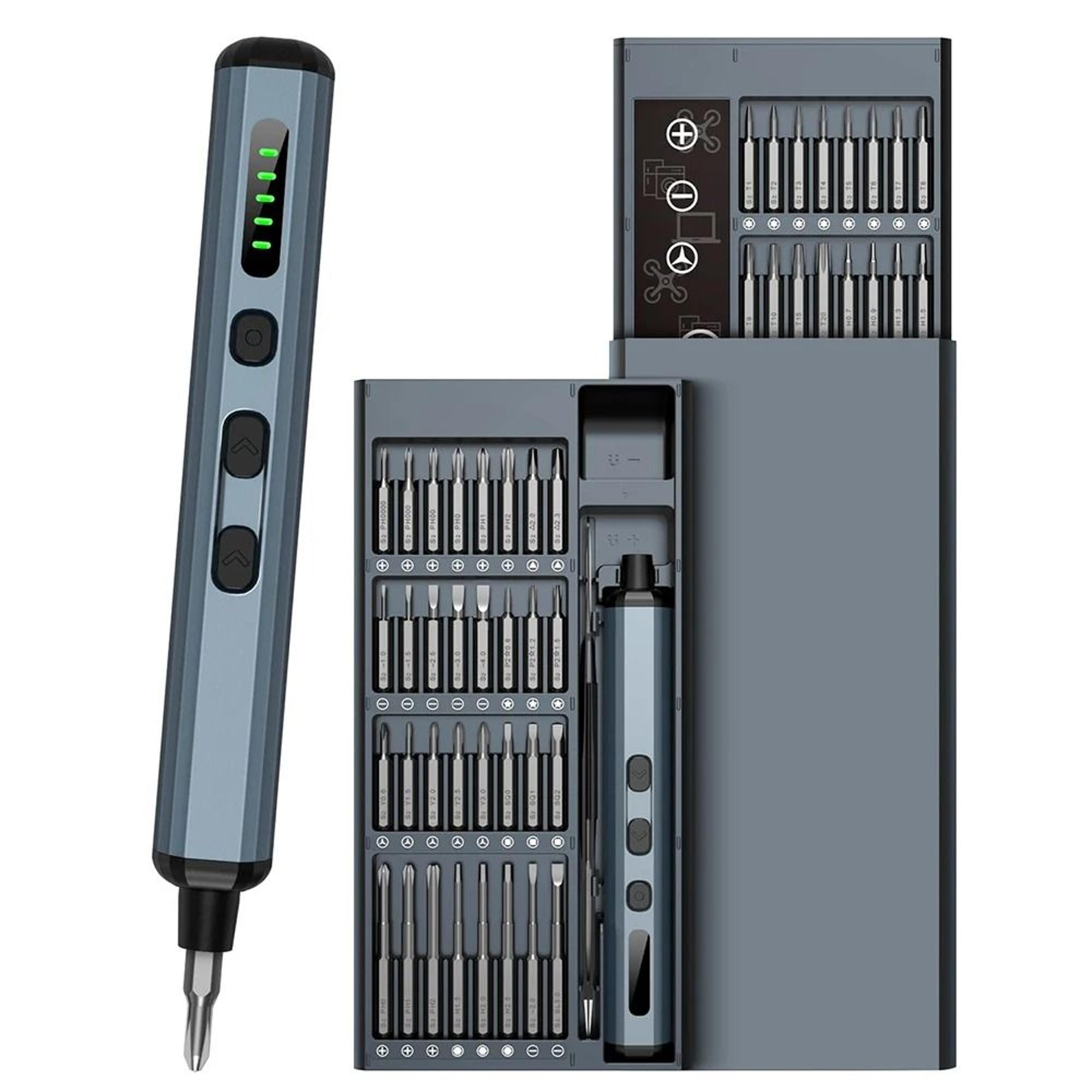 68 in 1 precision electric screwdriver set with 5 torque settings and magnetic bits