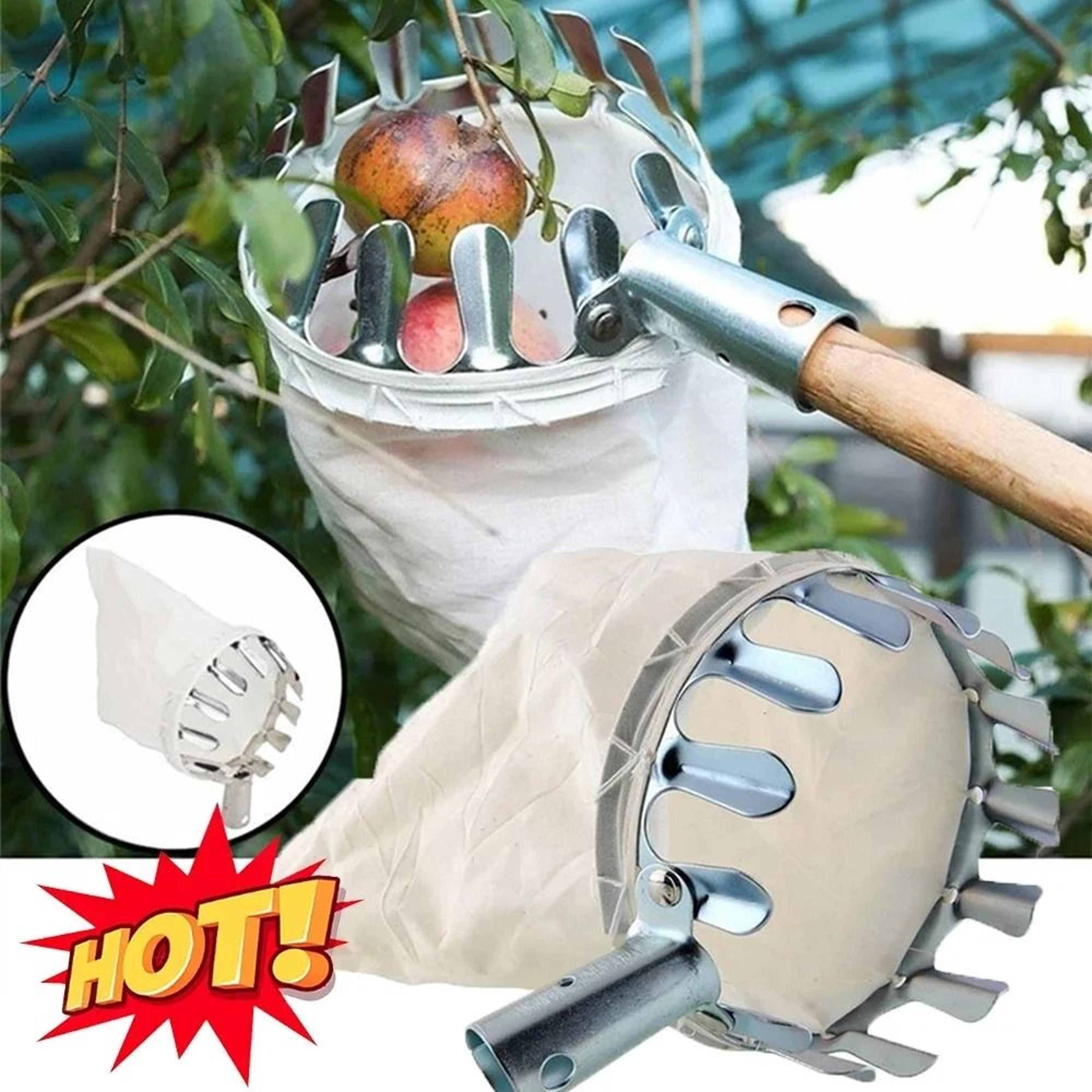 professional 16cm fruit picker head – high-altitude catcher with detachable fabric pouch
