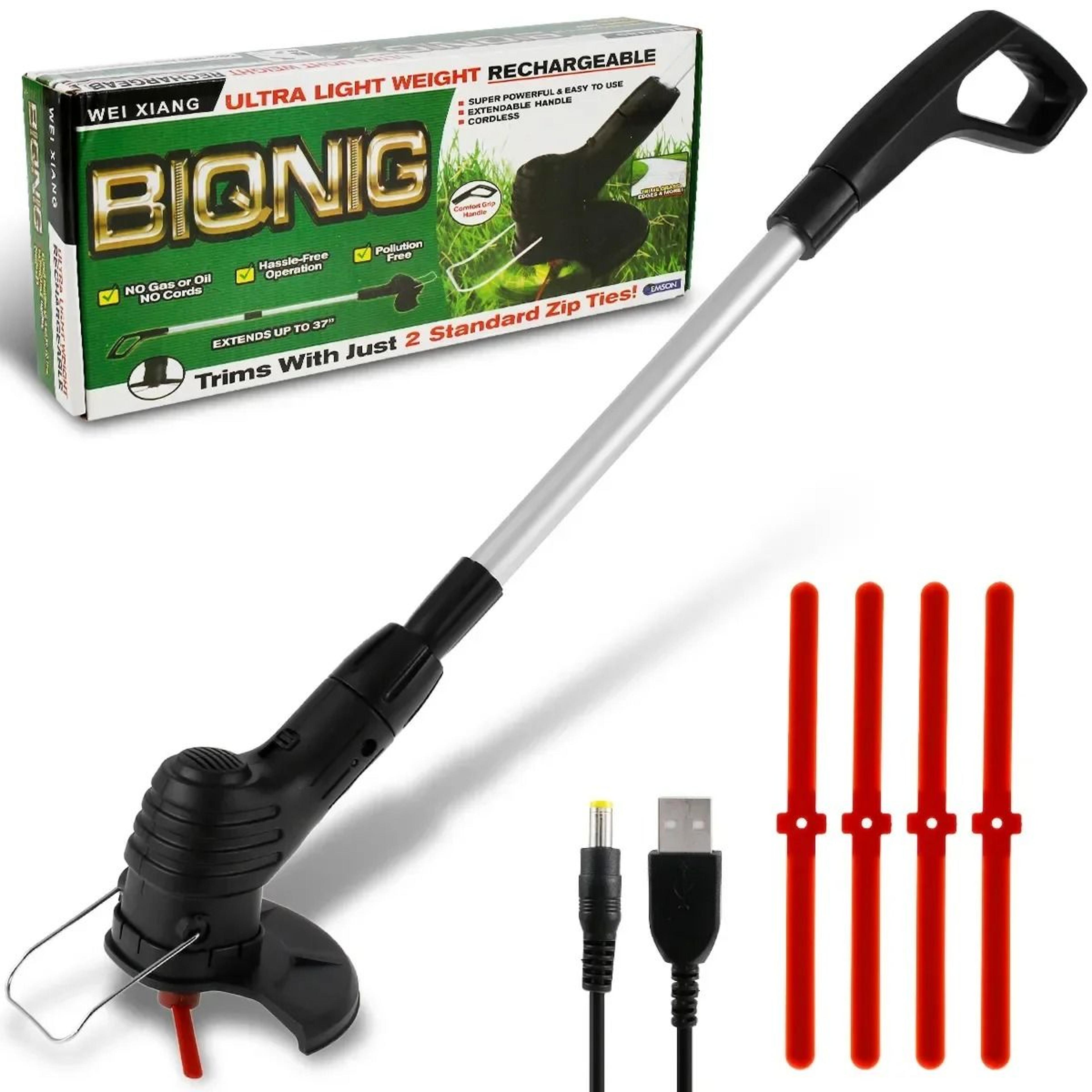 electric cordless grass trimmer – portable lightweight lawn mower & gardening pruning tool