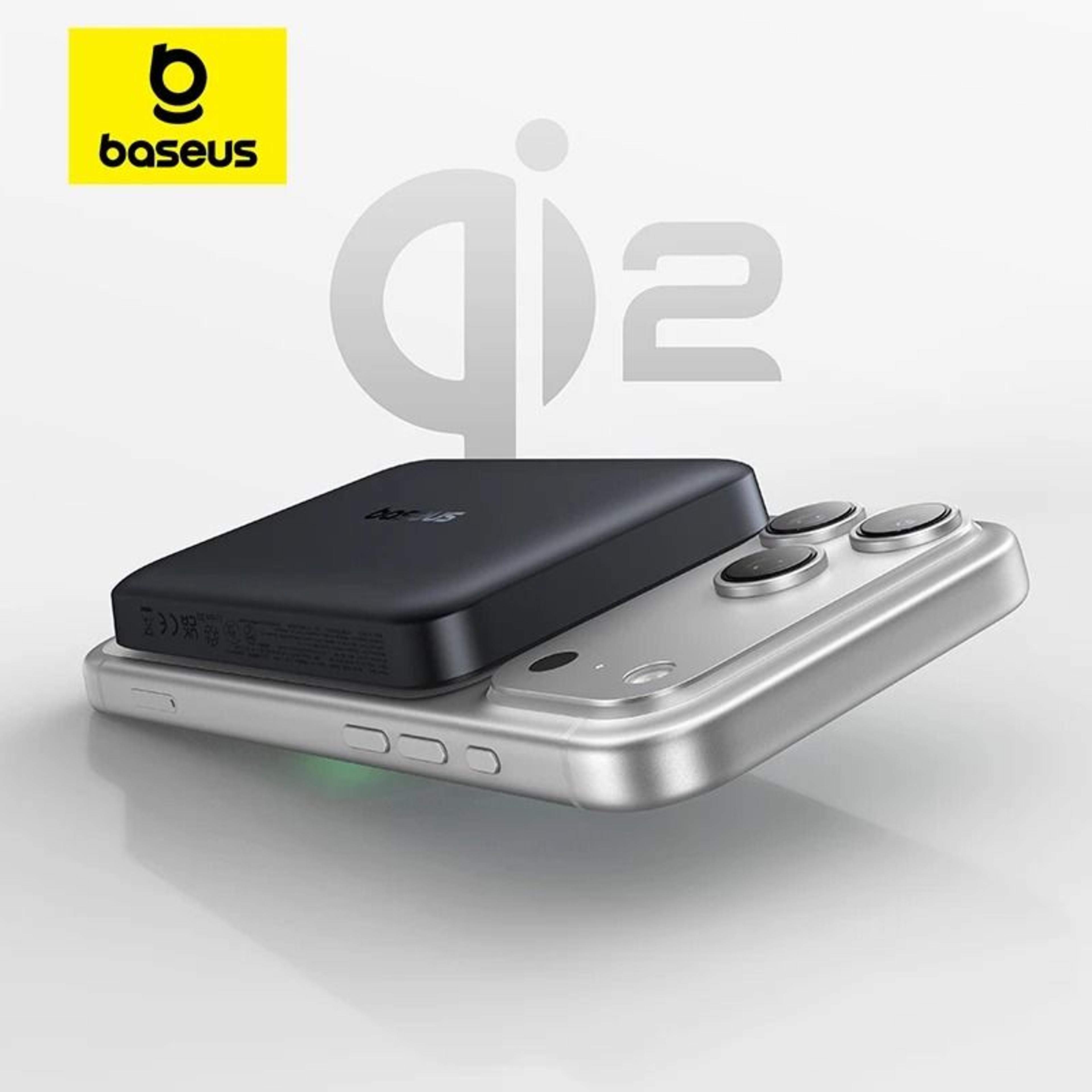 baseus qi2 magnetic power bank – 10000mah 15w wireless & 22.5w wired fast charger for iphone 16, 15, 14, 13, 12 pro max
