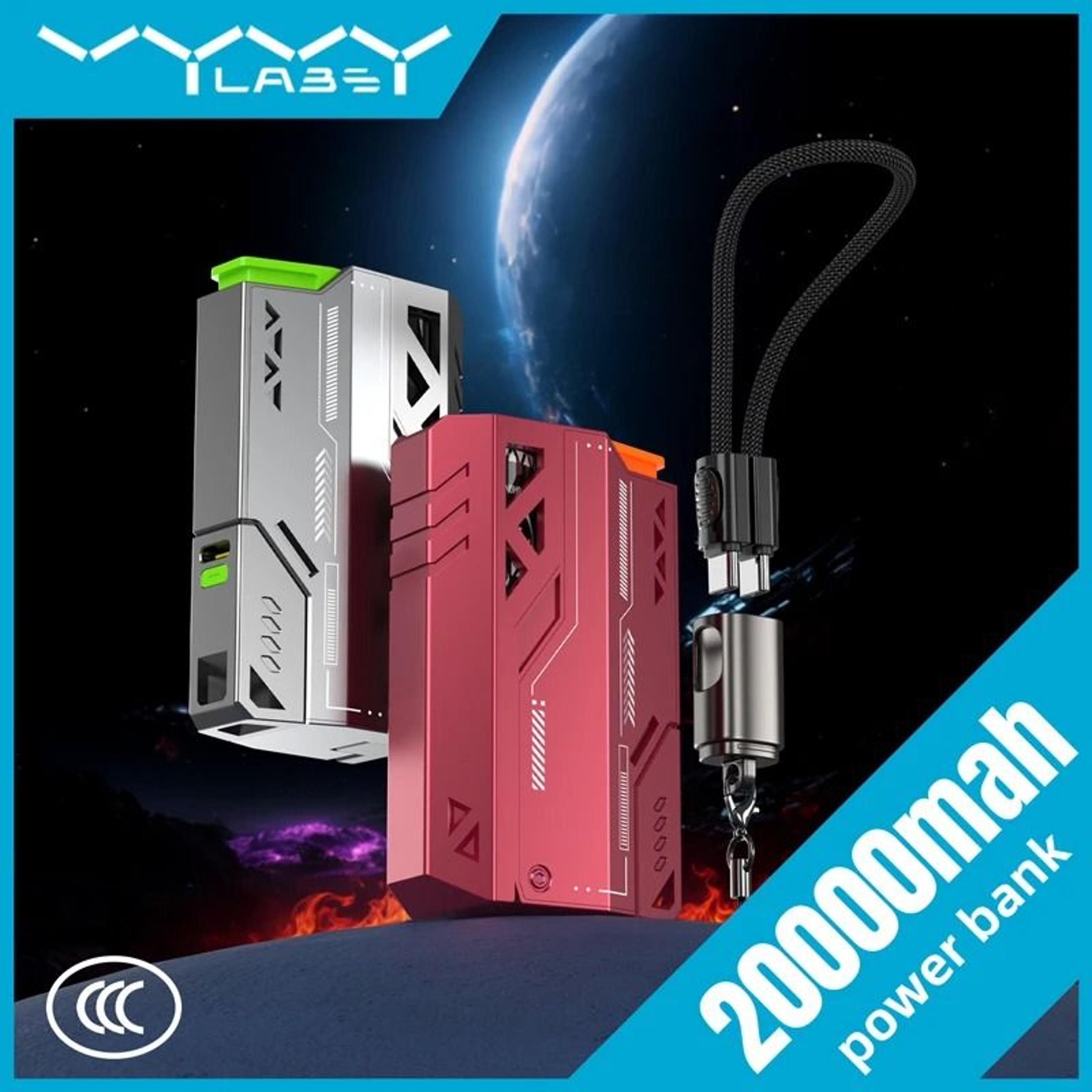 vyvylabs modular 20000mah power bank – 22.5w fast charging external battery with replaceable battery pack