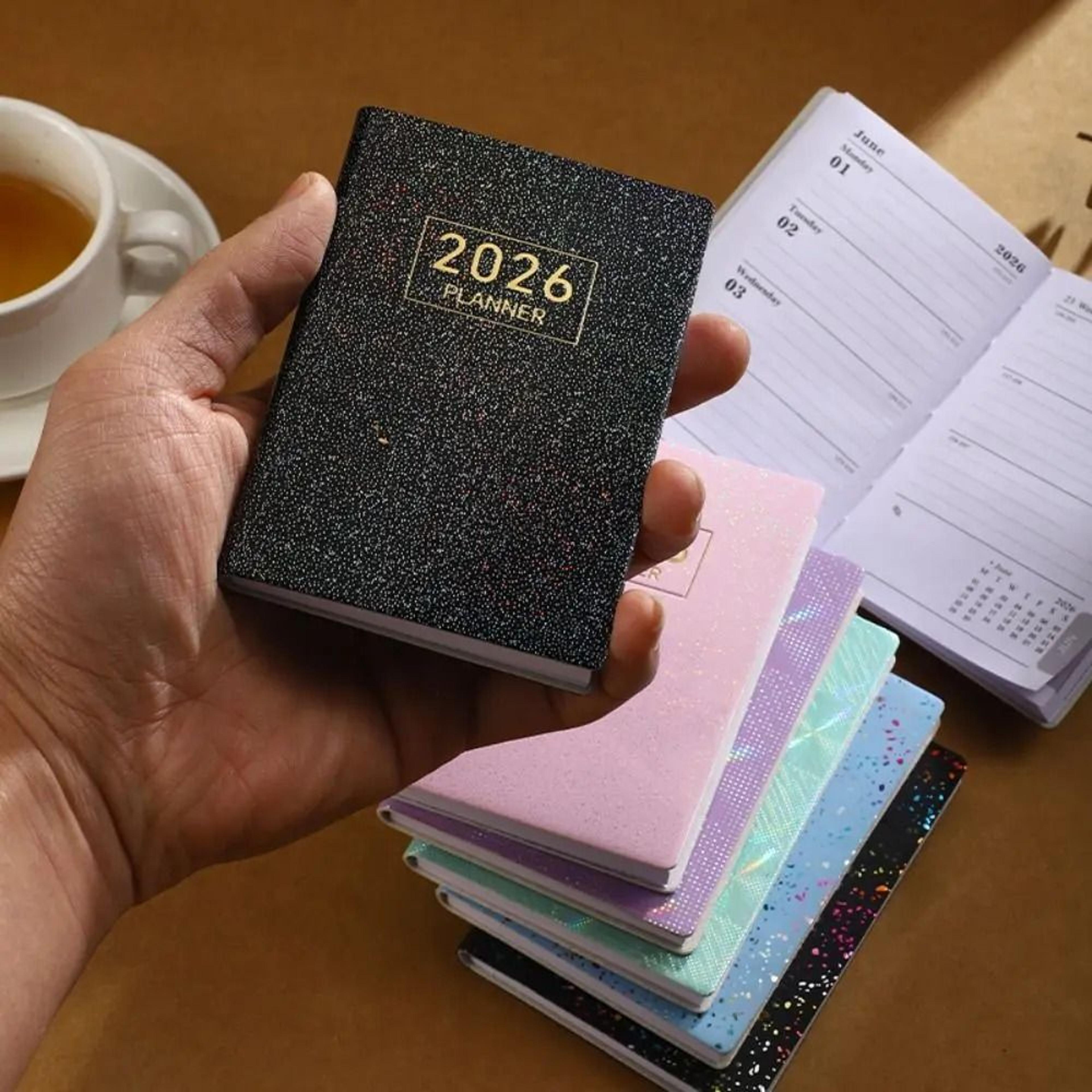 portable a7 2026 agenda book – pocket weekly planner & pocket calendar appointment diary