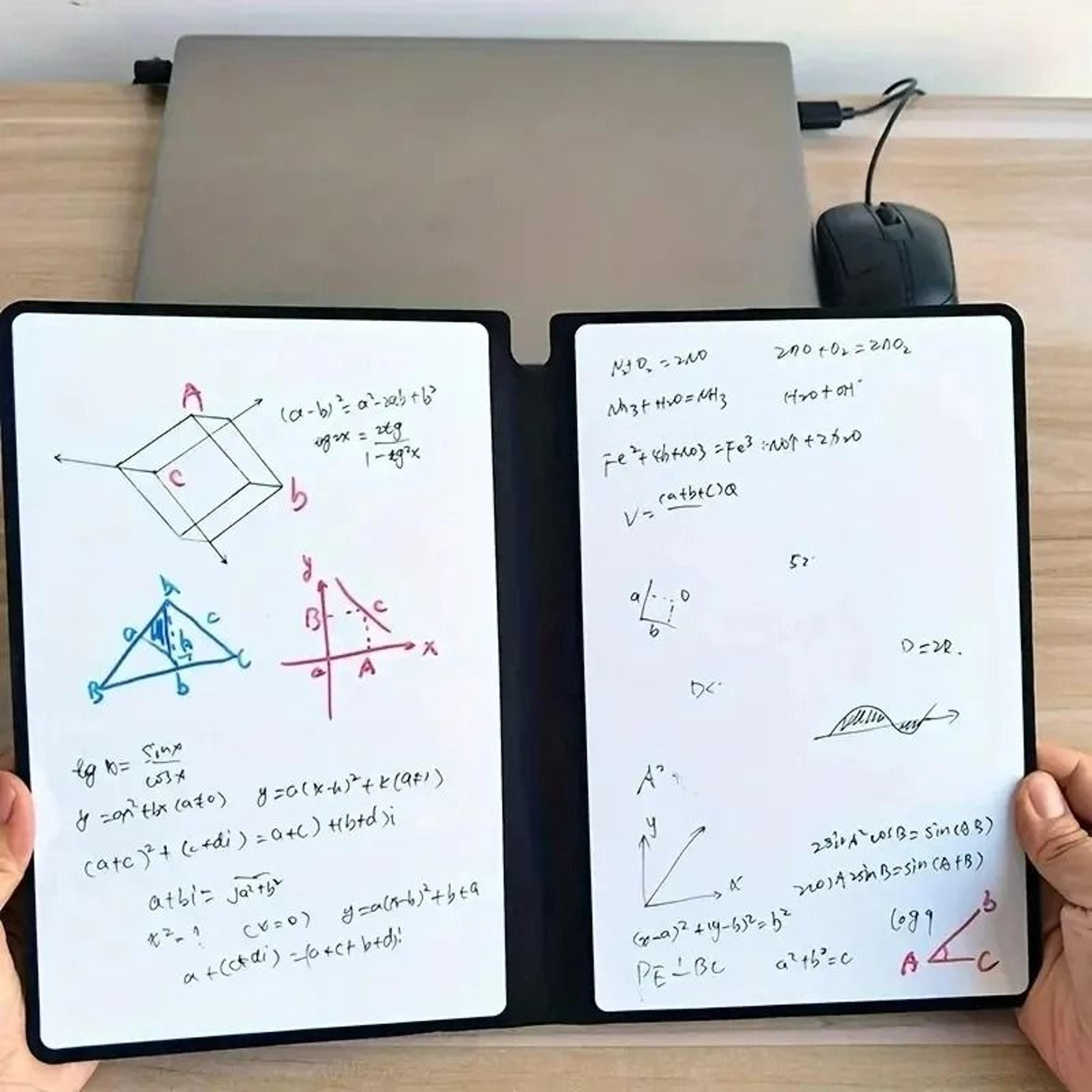 a5 reusable whiteboard notebook – portable memo book & weekly planner with erasable pen and cloth