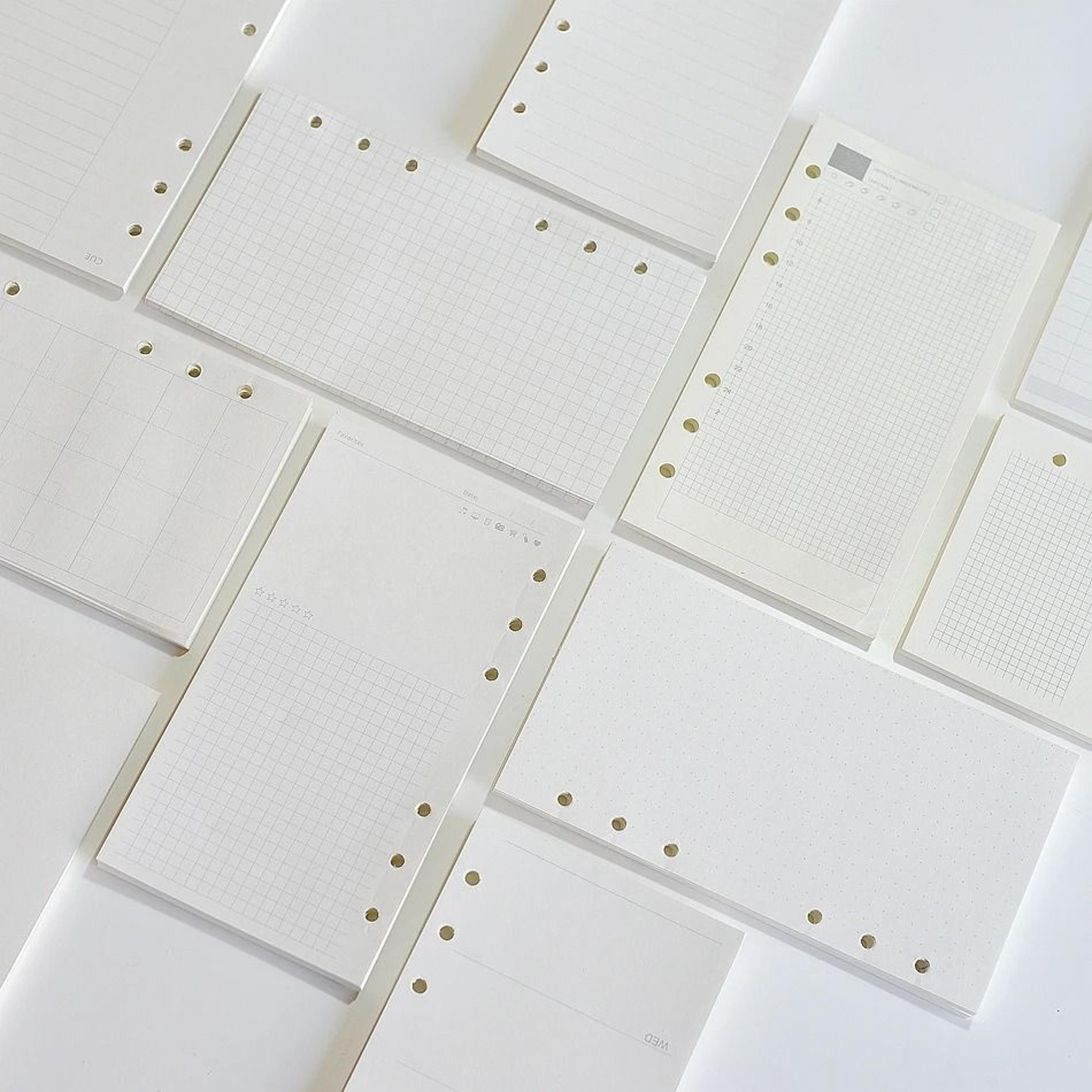 premium woodfree printing paper refills – a5/a6/a7 spiral filler pages for filofax & creative office notebooks