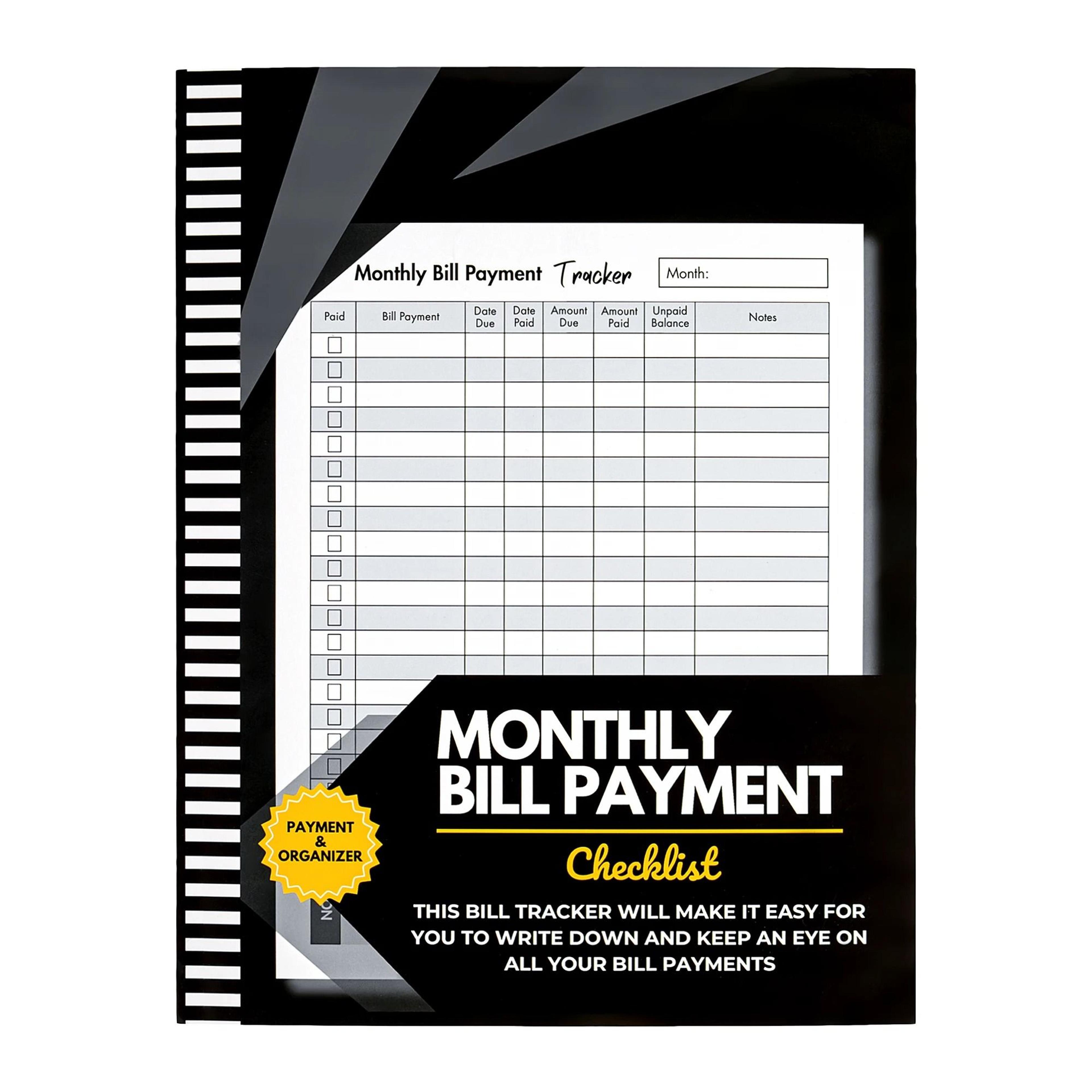bill tracker & budget planner – monthly expense organizer for financial management & payment tracking