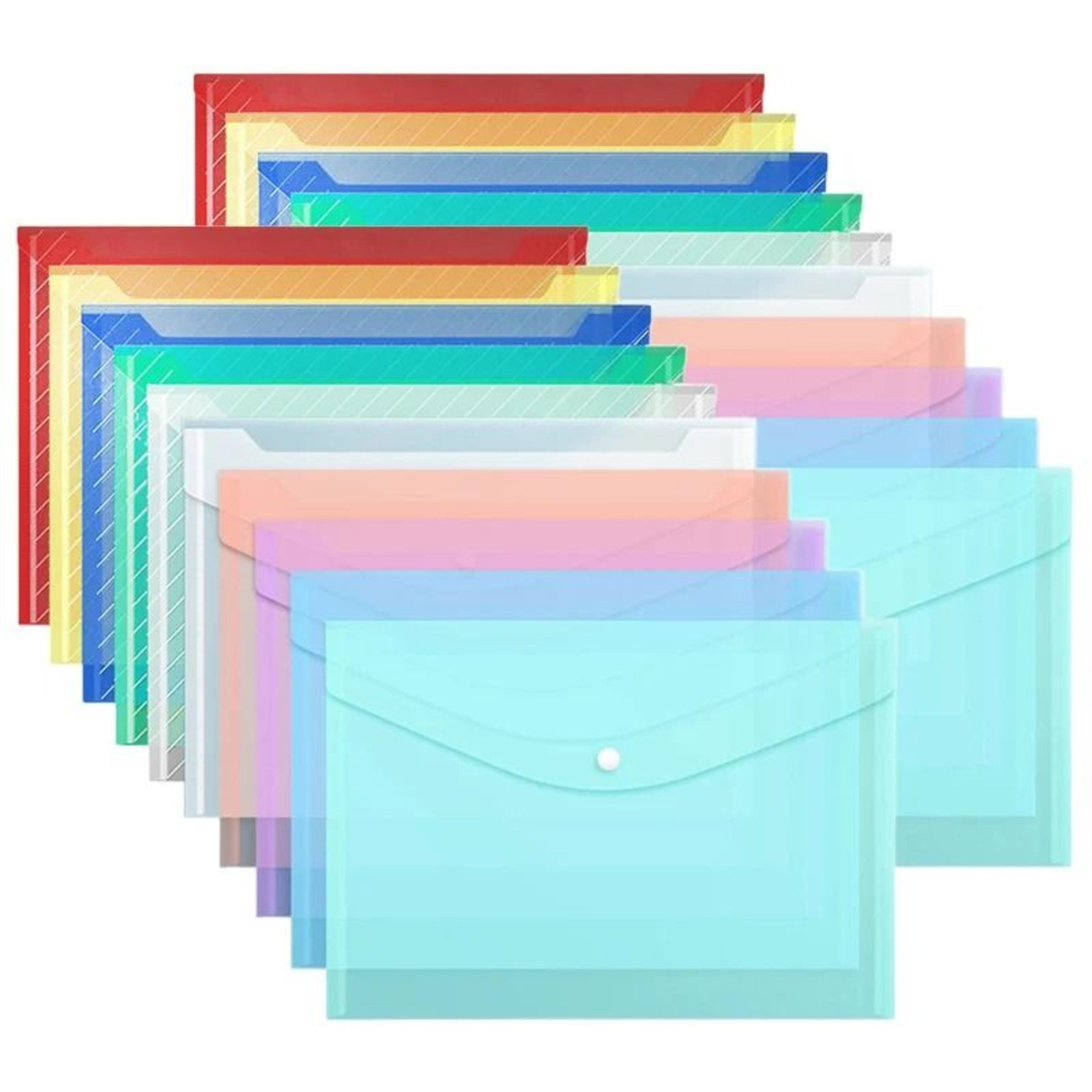 a4 transparent waterproof file bags – 5/10pcs large-capacity snap-on plastic storage for archives