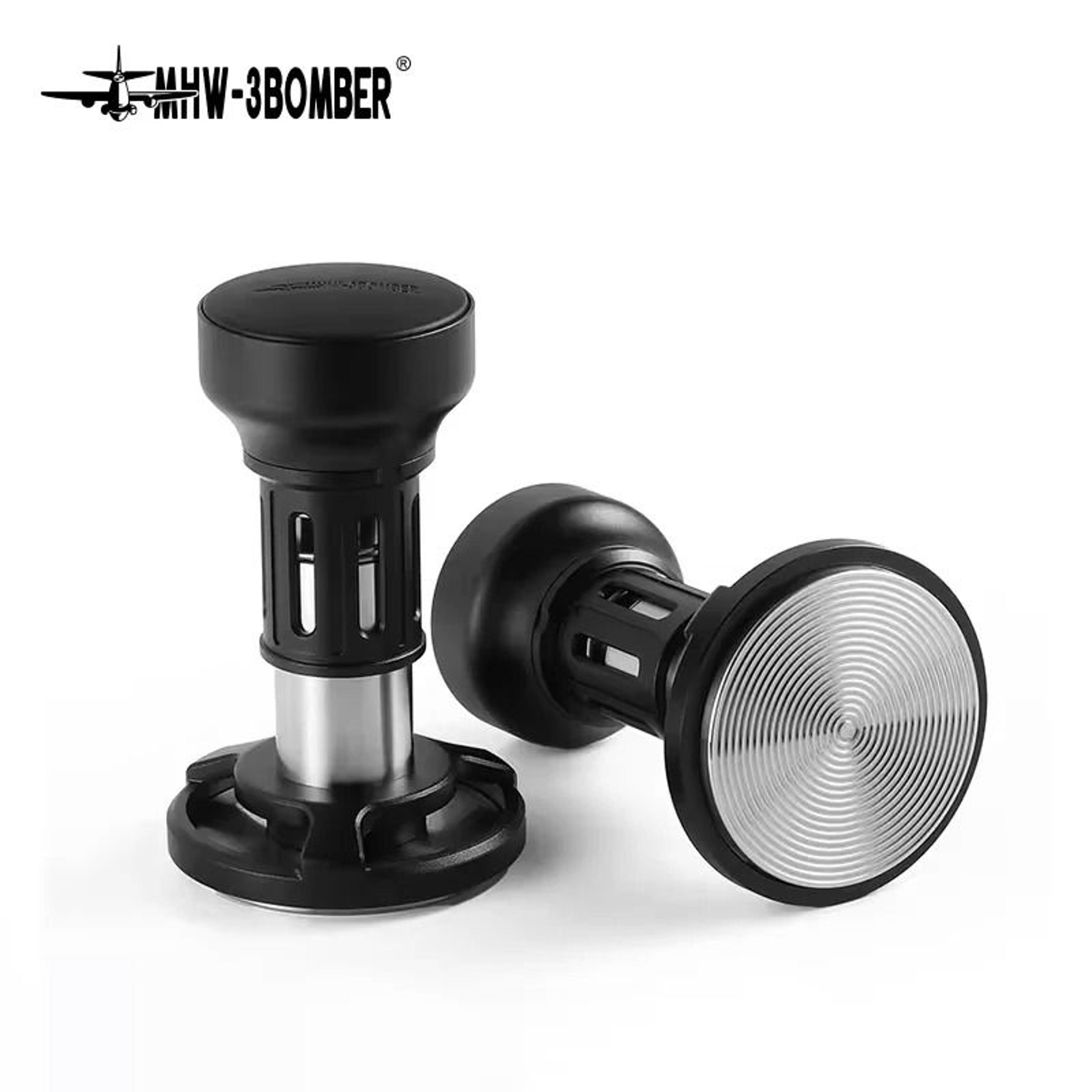 mhw-3bomber 4-spring constant pressure tamper – professional impact espresso tamper for 51/53/58mm portafilters