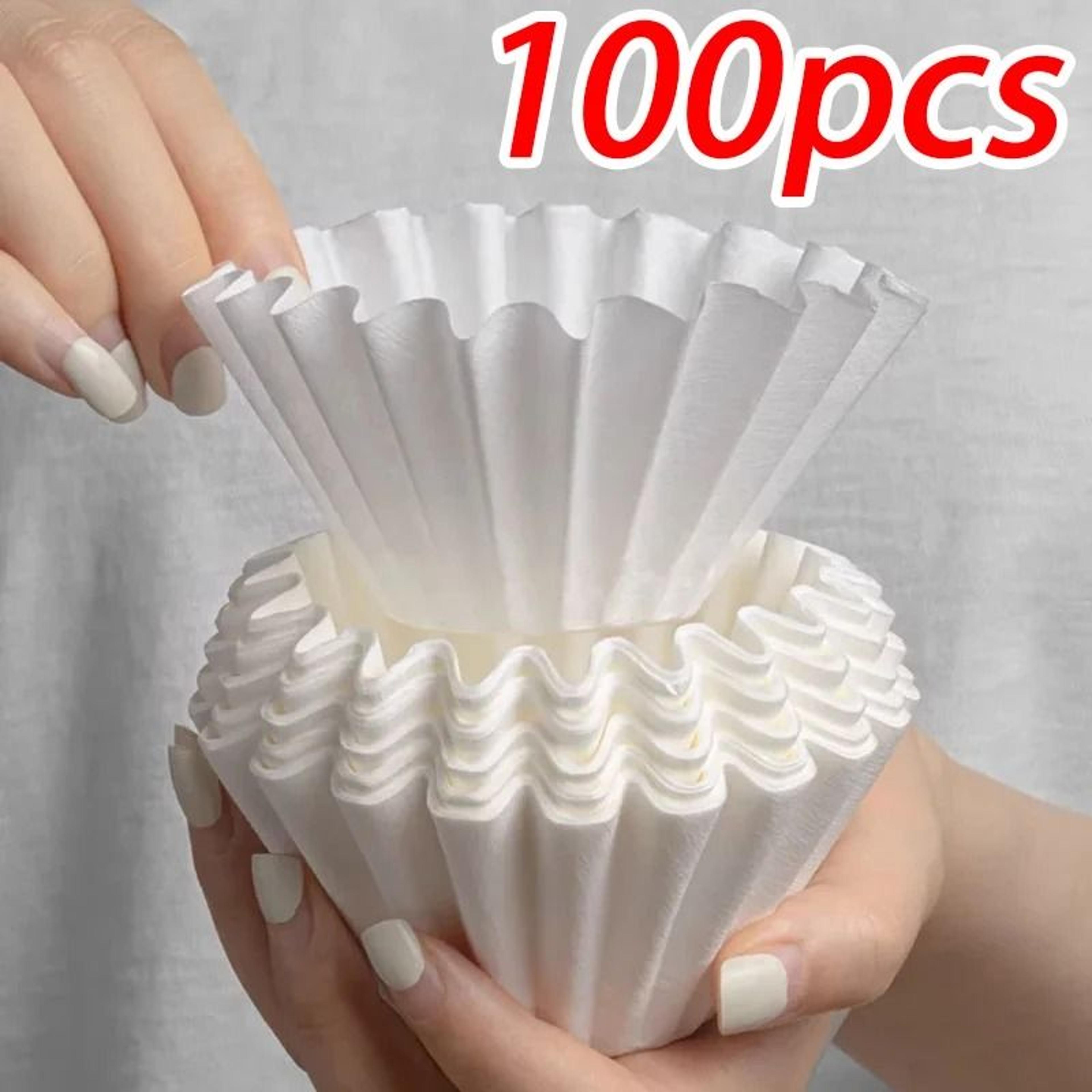 premium basket coffee paper filters – pour over filter papers for b75 drippers and 1-2 cup basket drippers