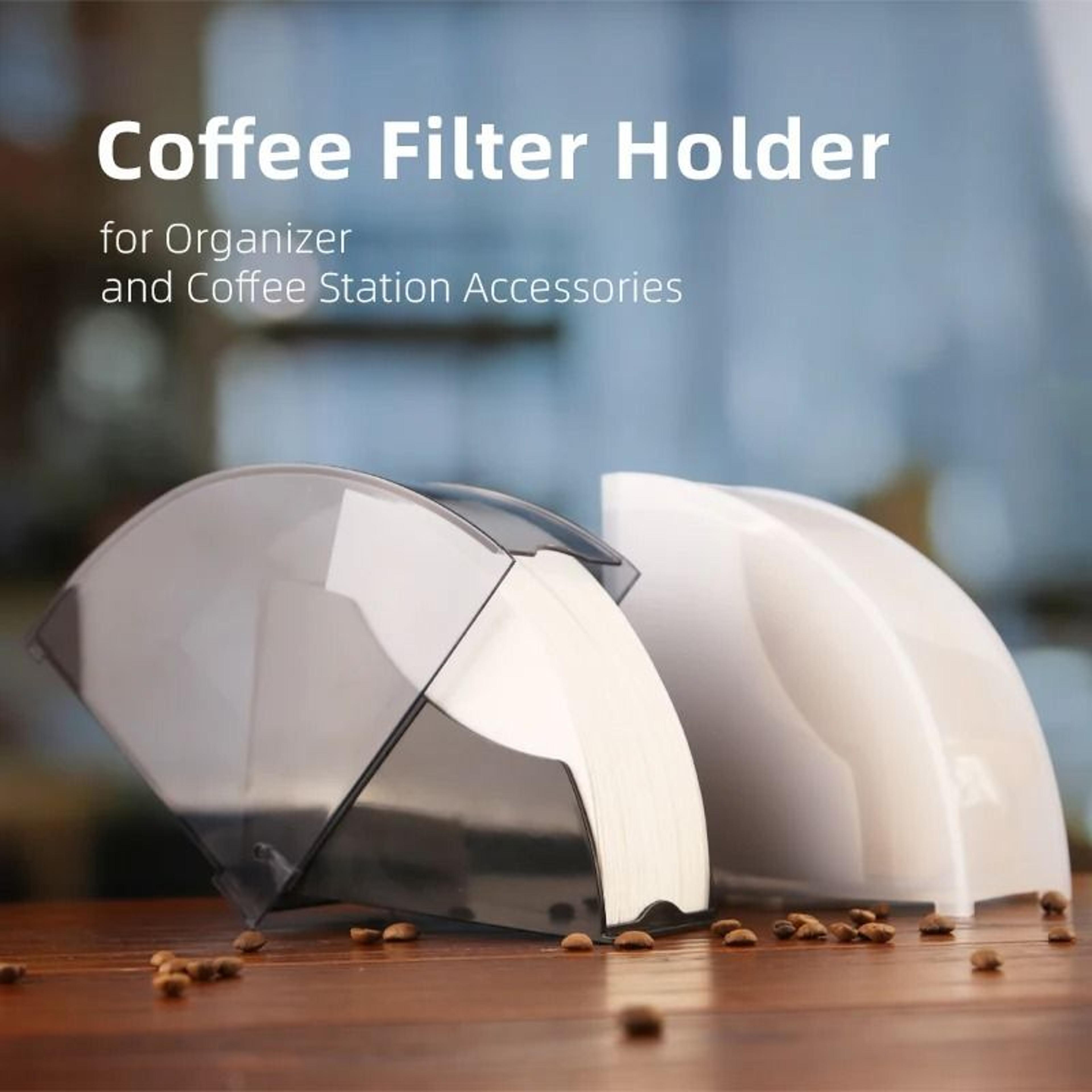 dustproof coffee filter paper box – professional v-shape and fan-shaped storage holder