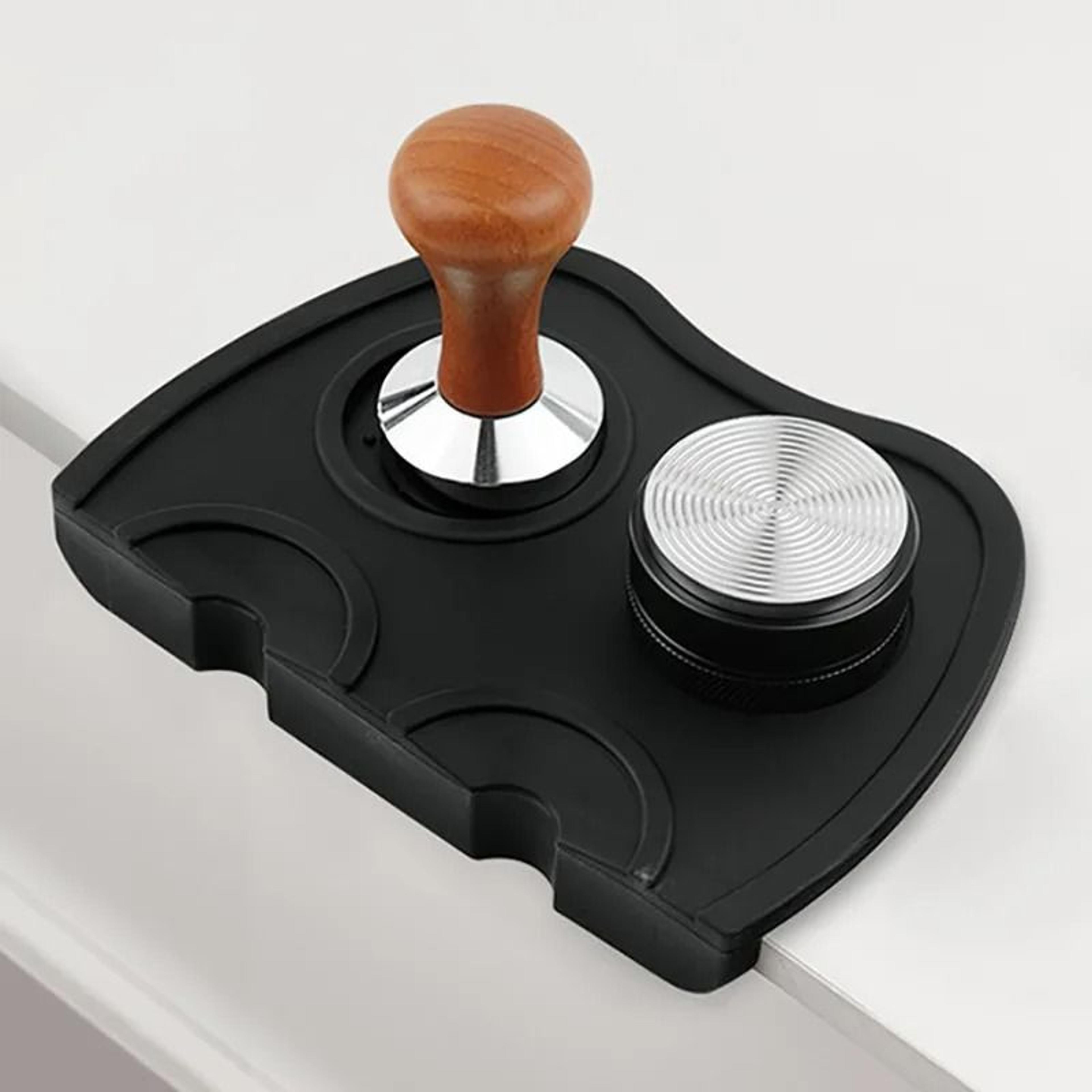 professional silicone espresso tamper mat – anti-skid corner pad and barista tamping station