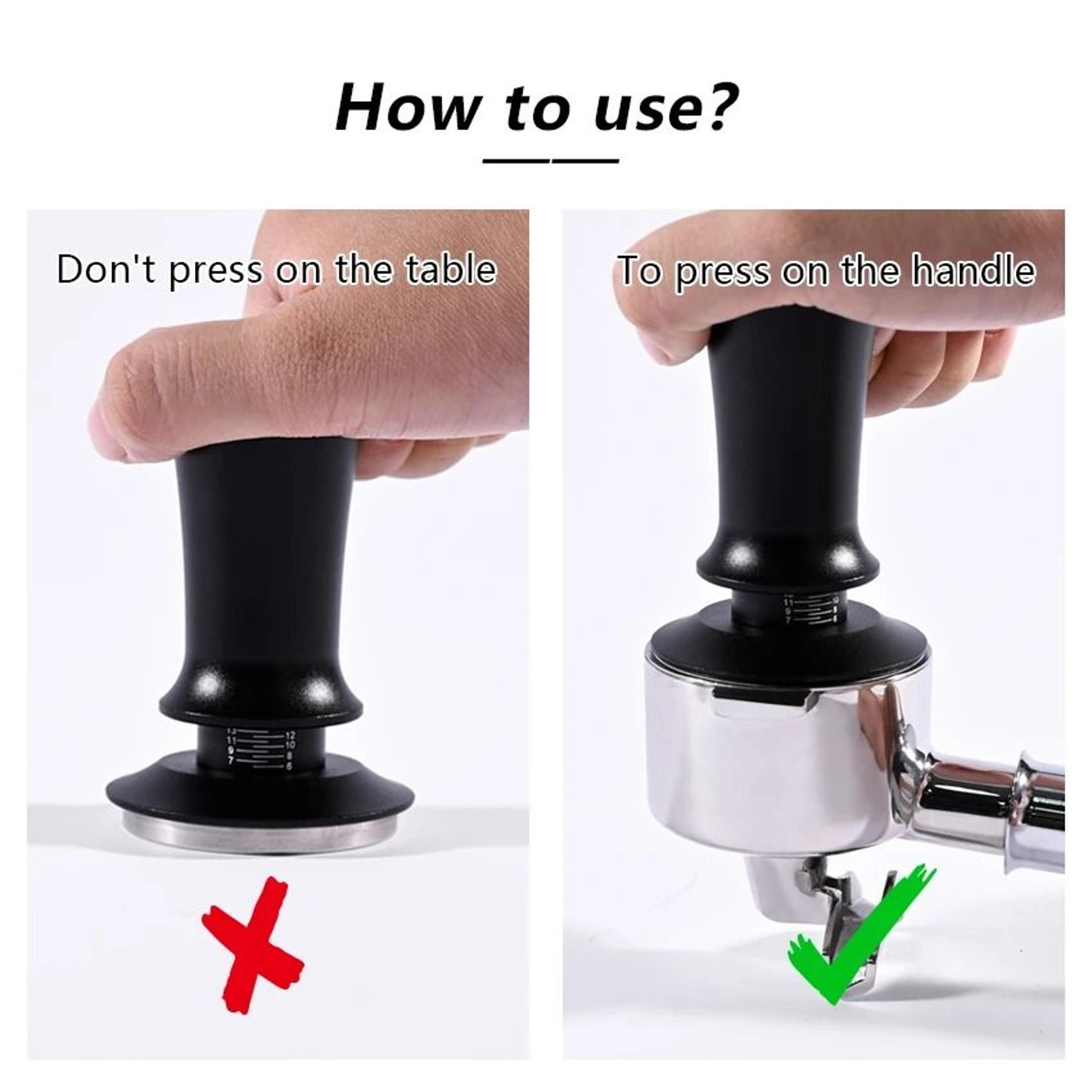 calibrated constant pressure coffee tamper – professional 51/54/58mm spring-loaded espresso tool