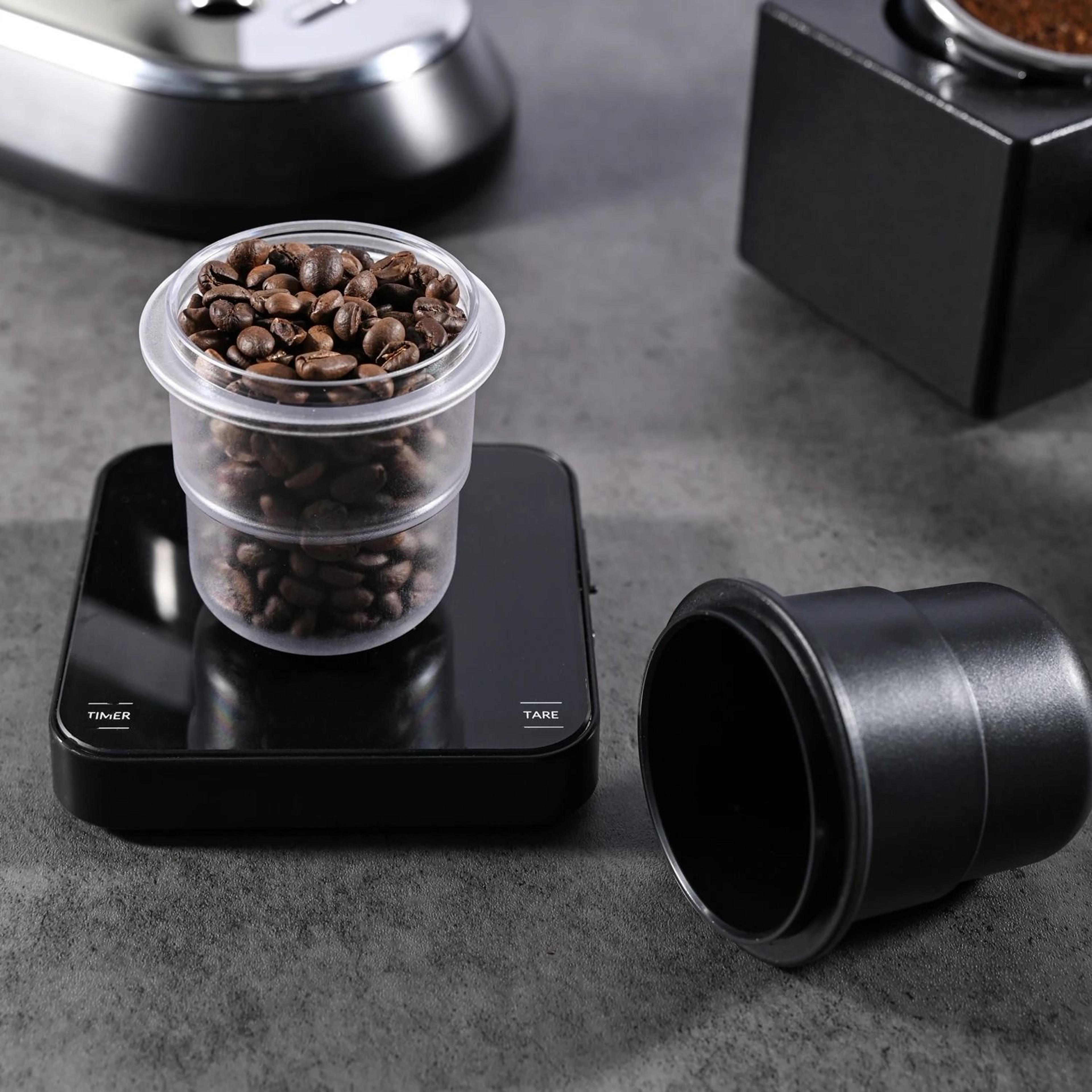 professional 58mm espresso dosing cup – precision portafilter powder cup for barista extraction