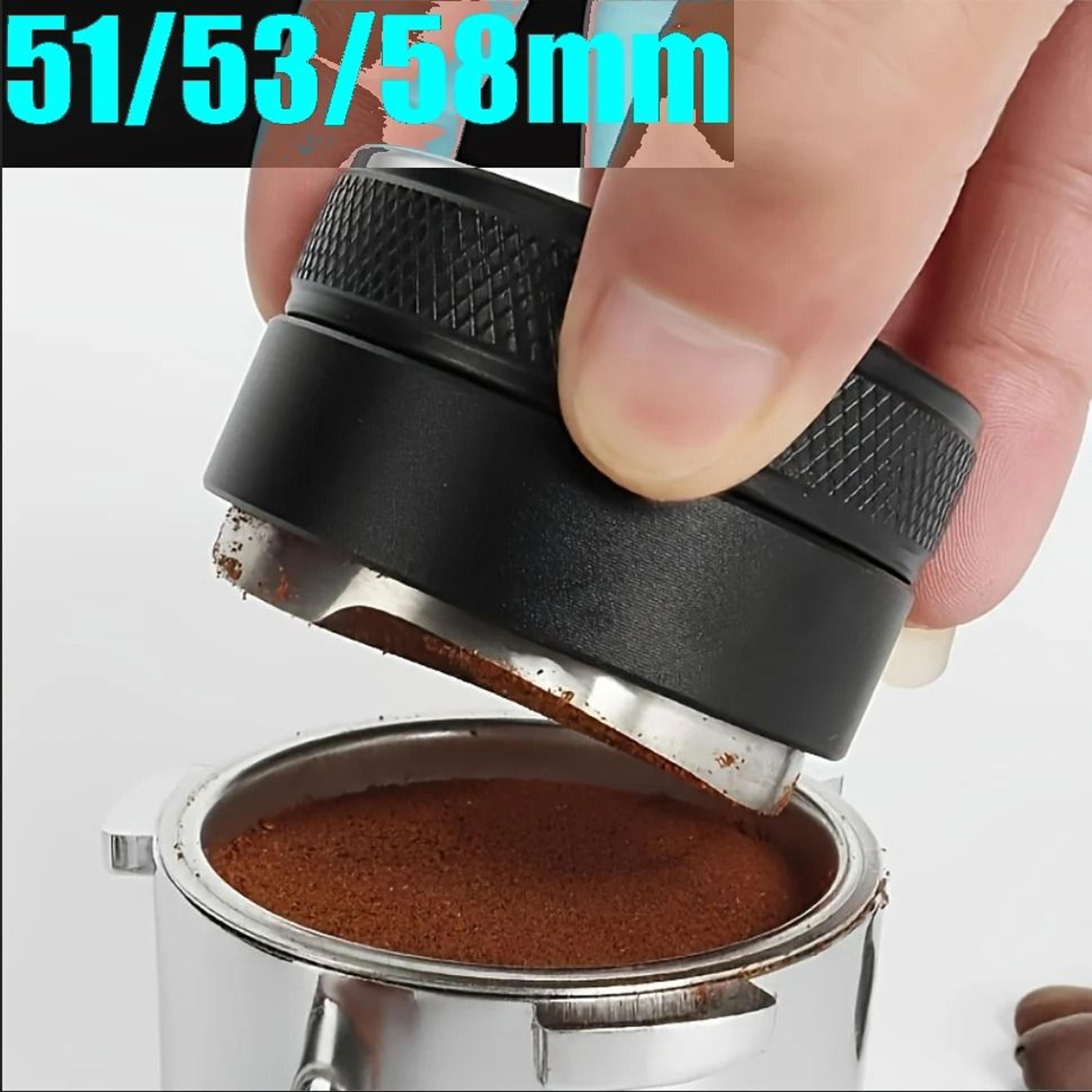 pro-series 3-angled coffee distributor – adjustable palm tamper & leveler for 51/53/58mm portafilters