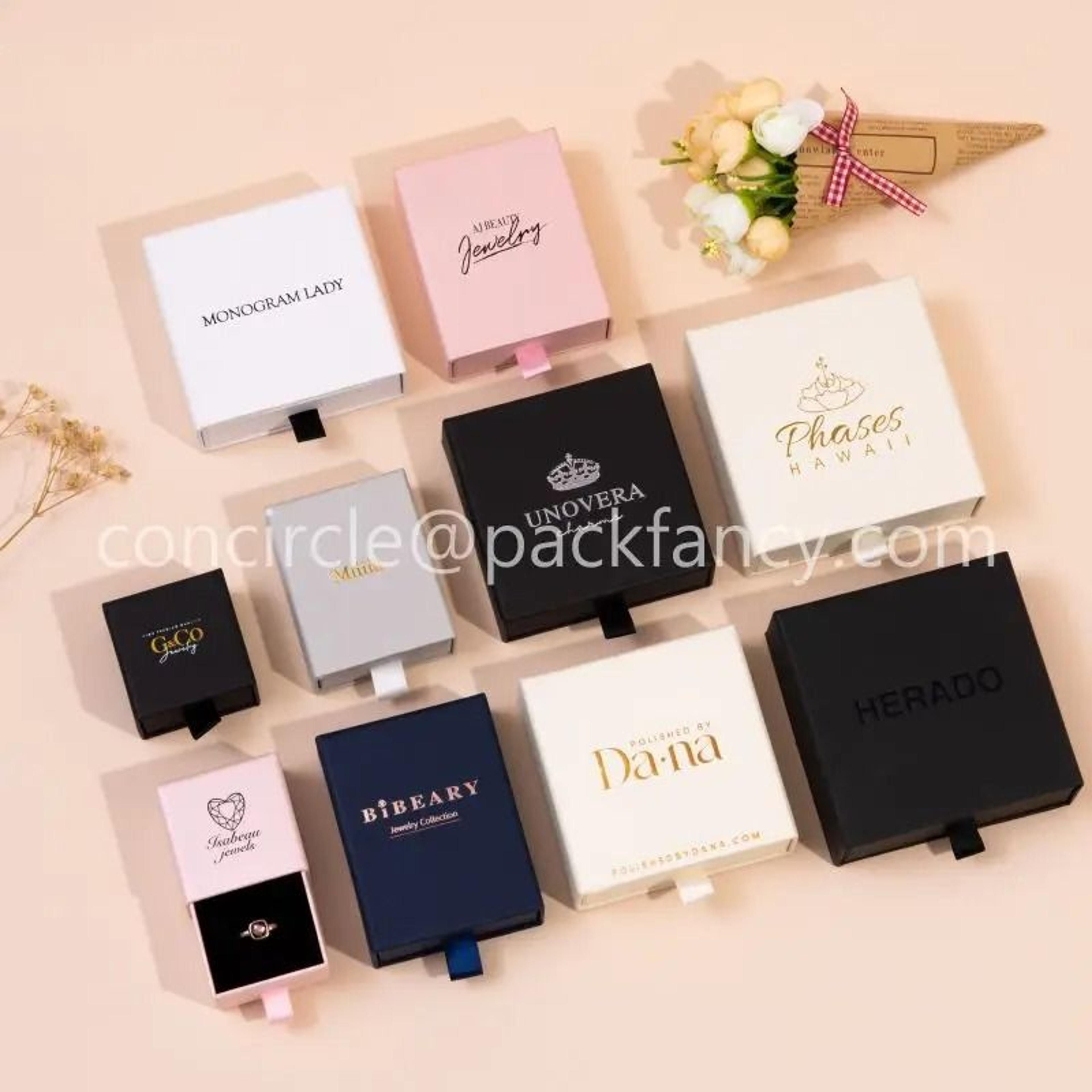 custom pink paper jewelry boxes – high-performance gift packaging with logo for earrings, necklaces & rings (100pcs/lot)