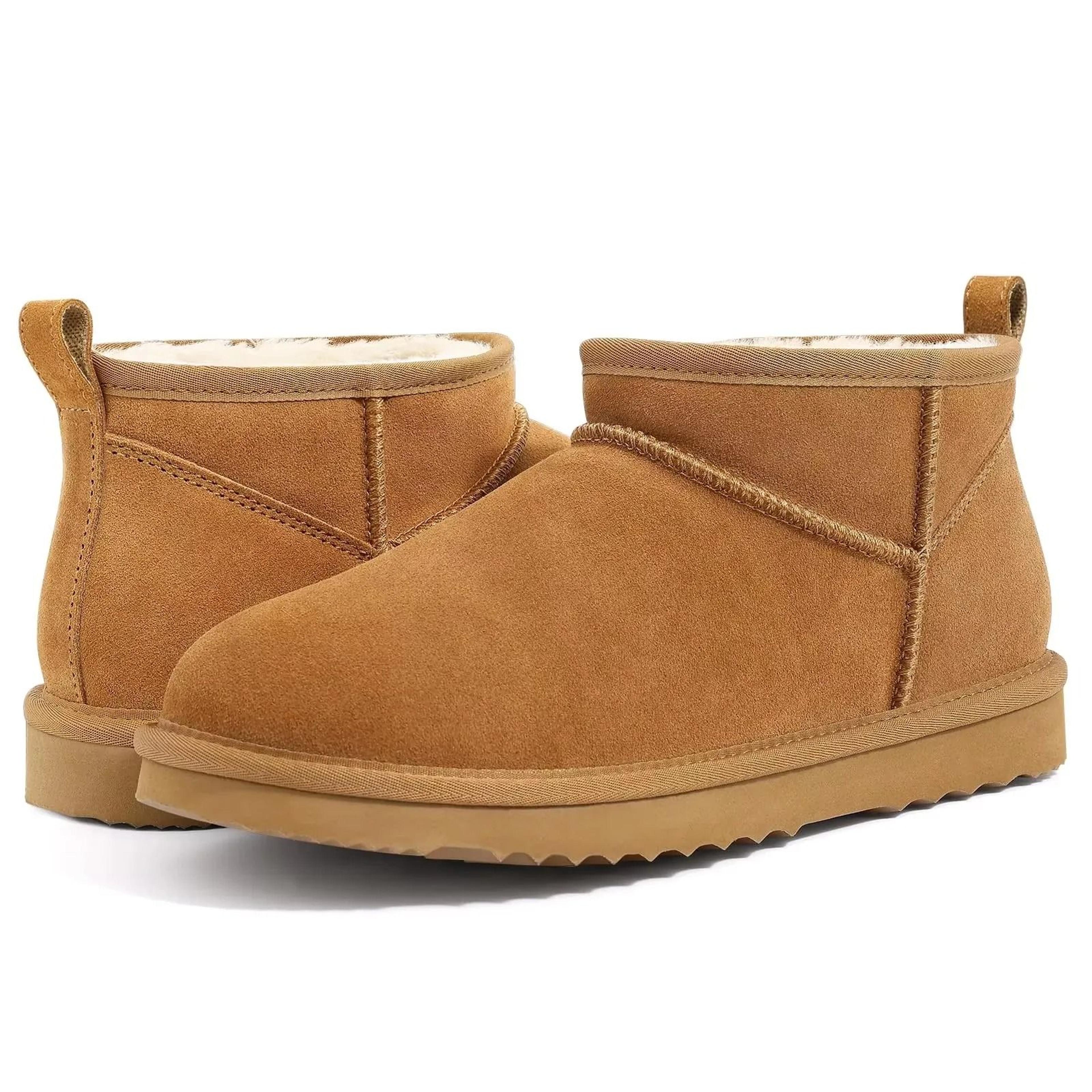 crestar winter suede mini boots – high-performance fuzzy snow boots & fur-lined outdoor footwear