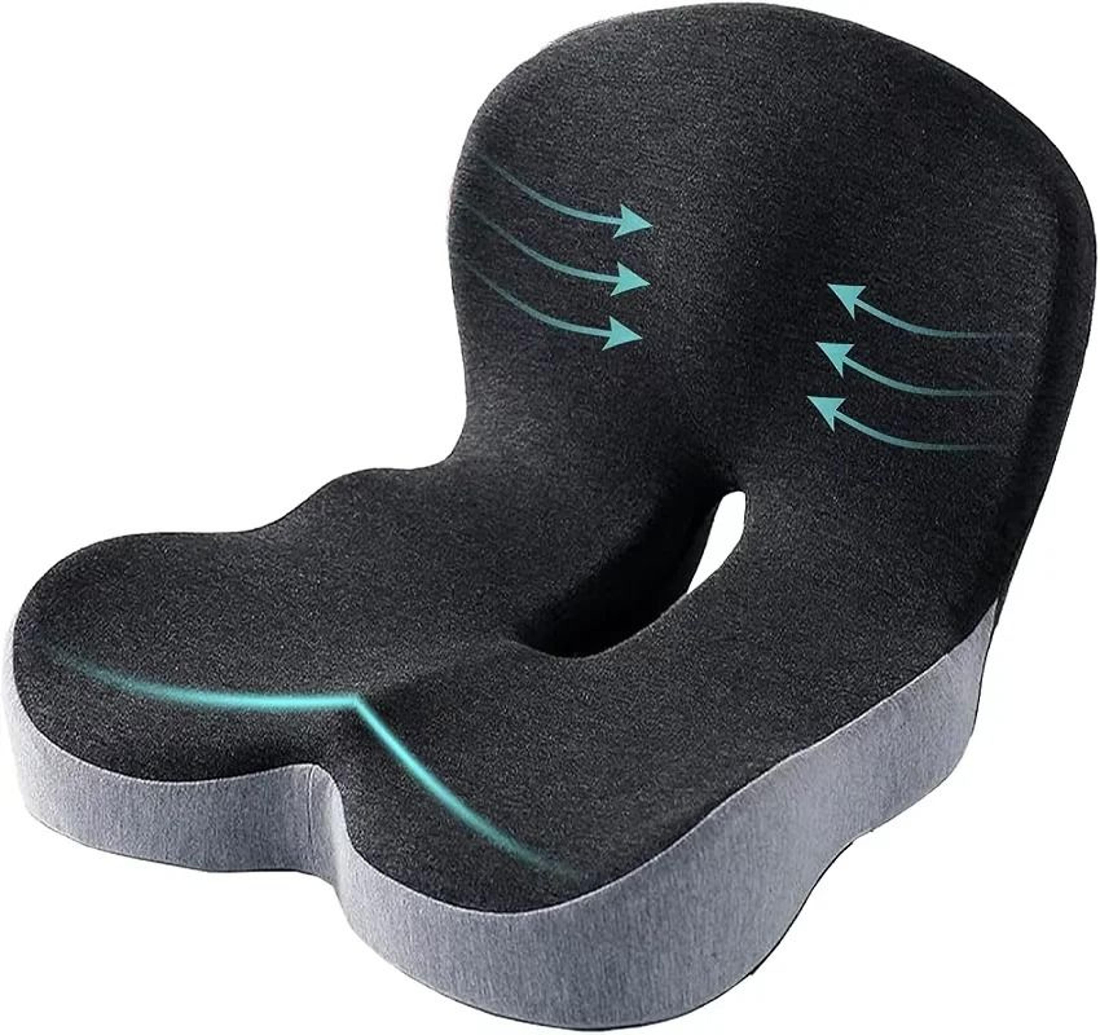integral memory foam seat & lumbar support – high-performance ergonomic office & car cushion