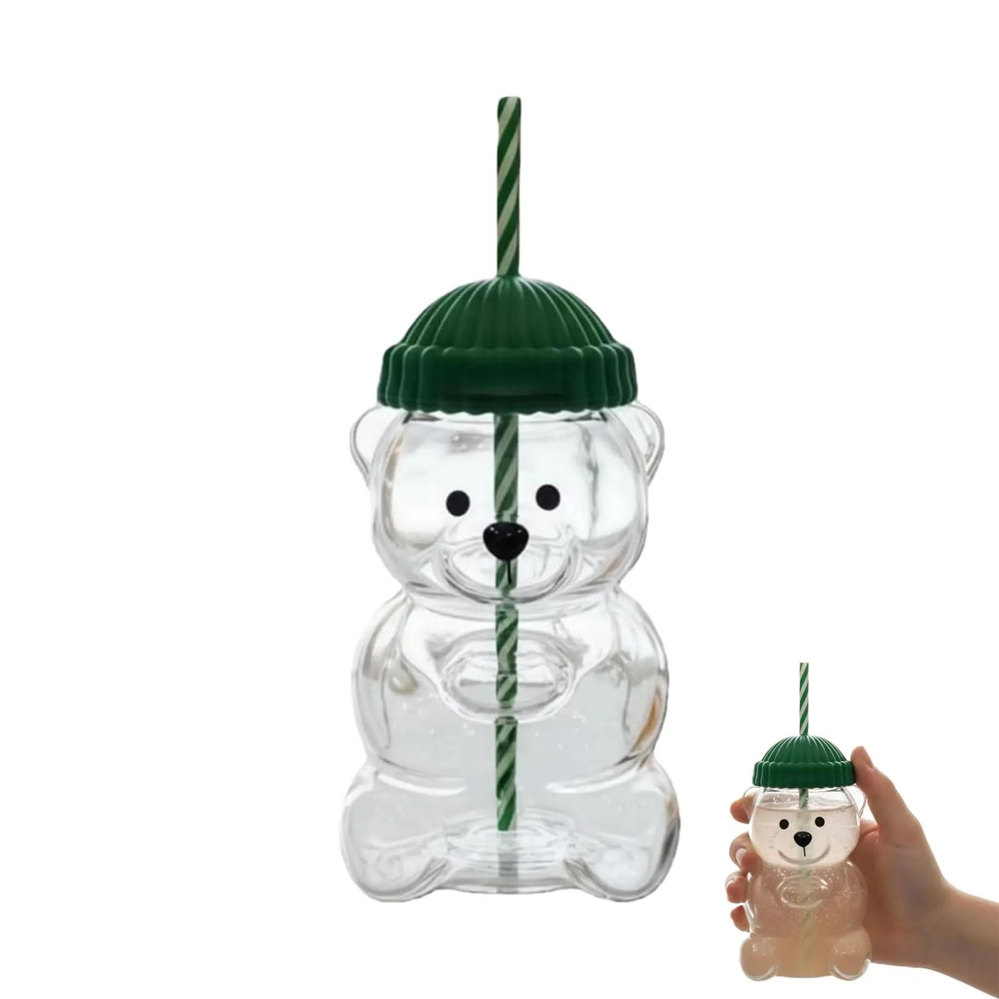 homey bear straw cup – high-performance 20oz cute glass coffee tumbler for smoothies & milk tea