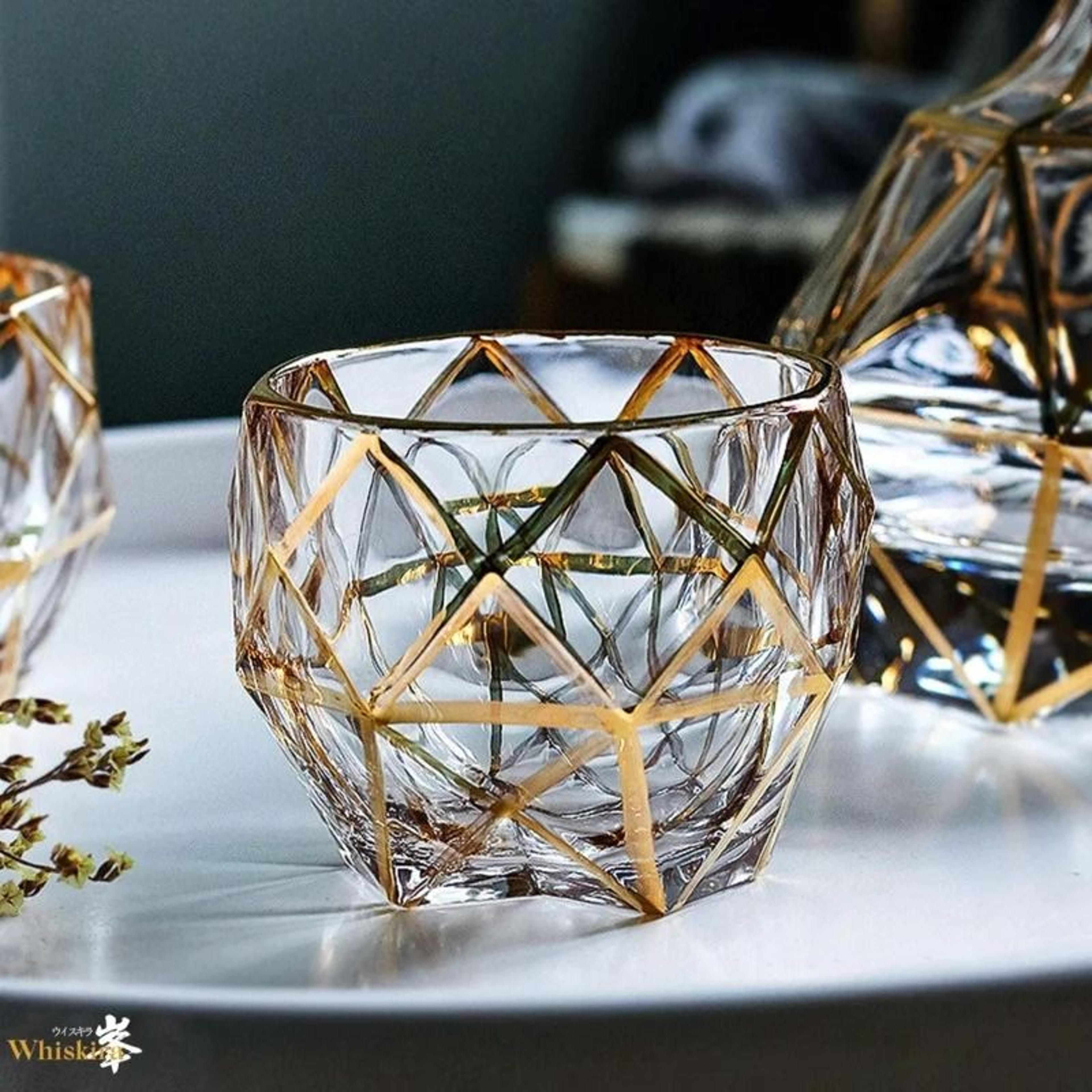 gold line crystal whiskey tumblers – high-performance luxury barware for spirits & cocktails