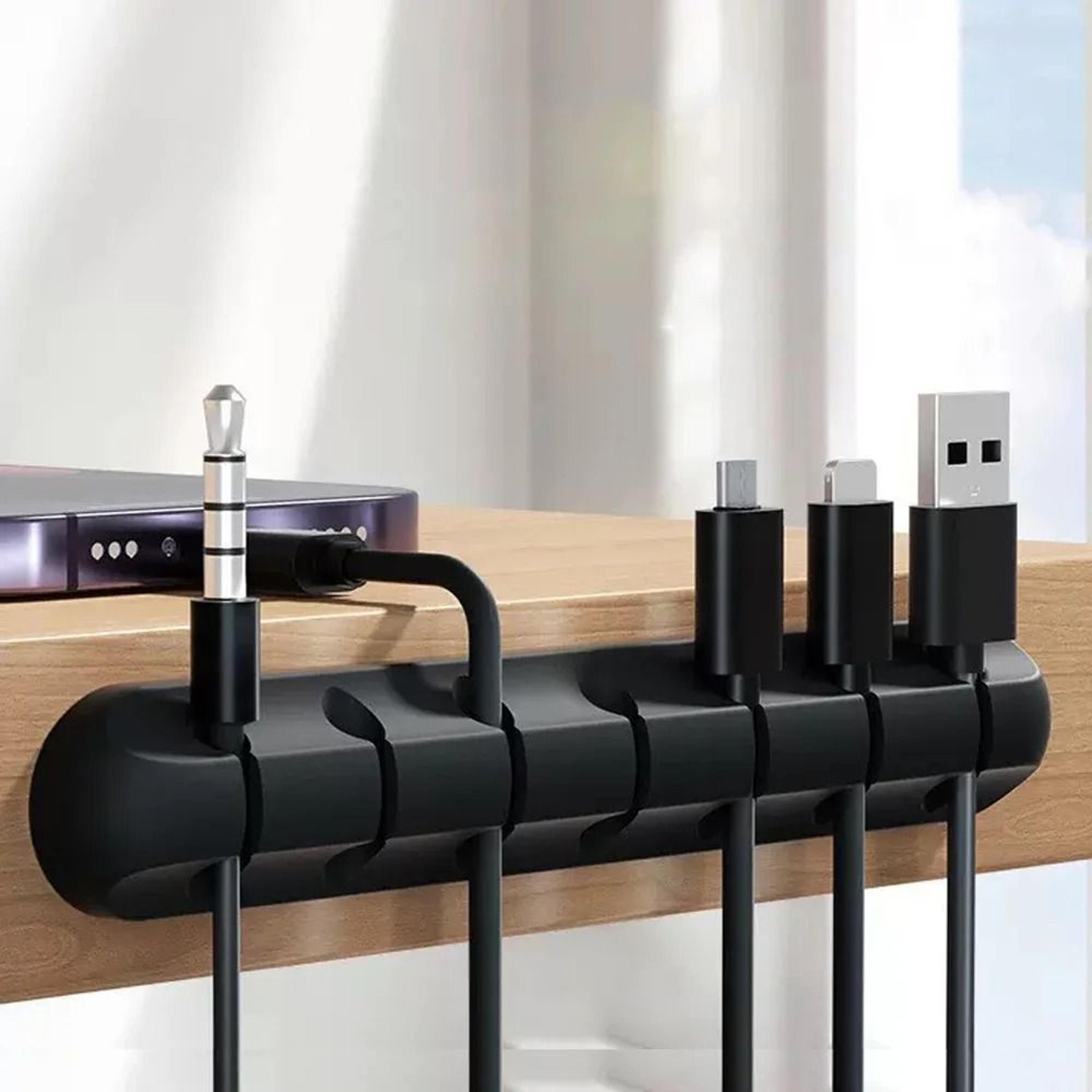 pro-series silicone cable organizer – high-performance self-adhesive usb & wire management clips