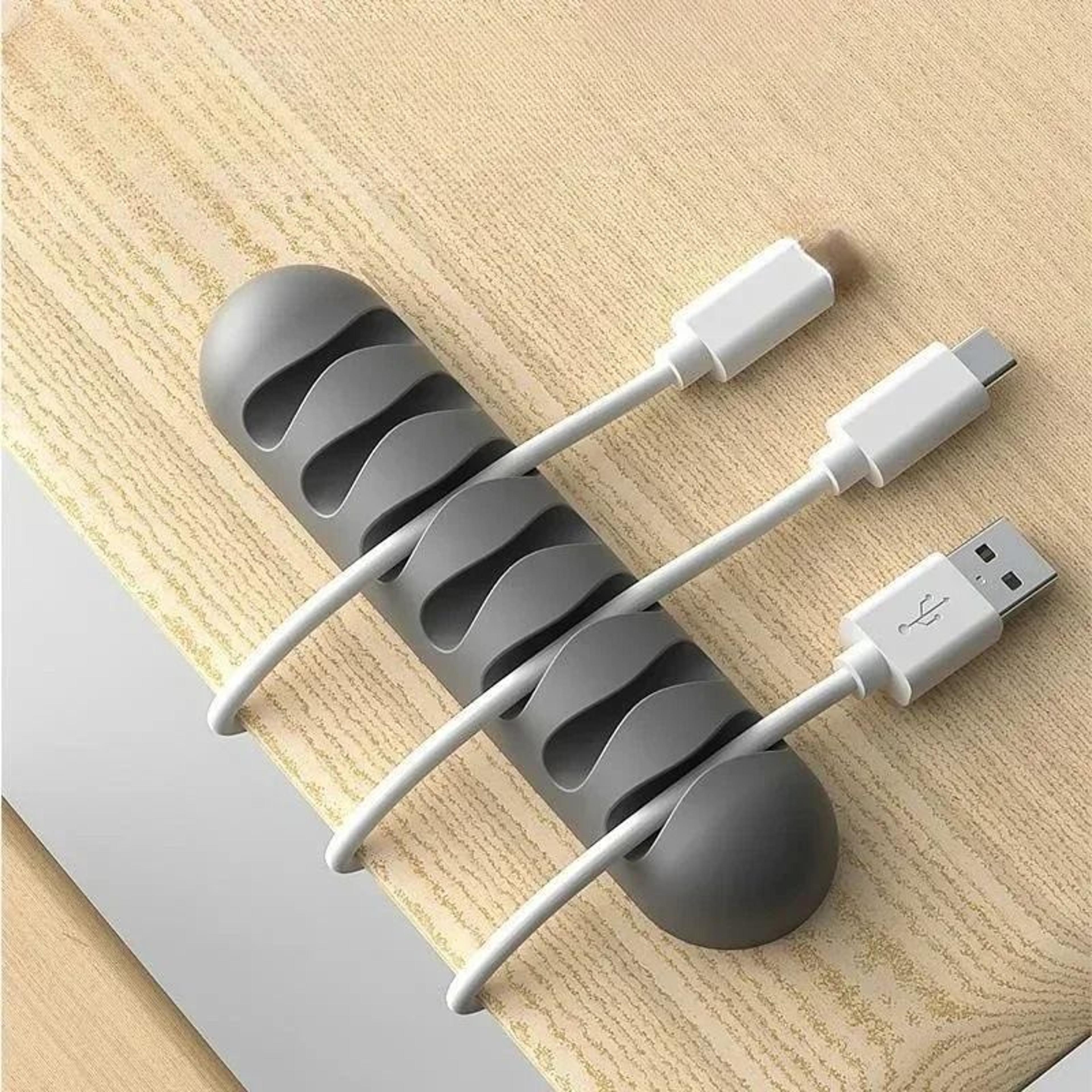smart silicone cable holder – high-performance flexible wire organizer & network cord management clip