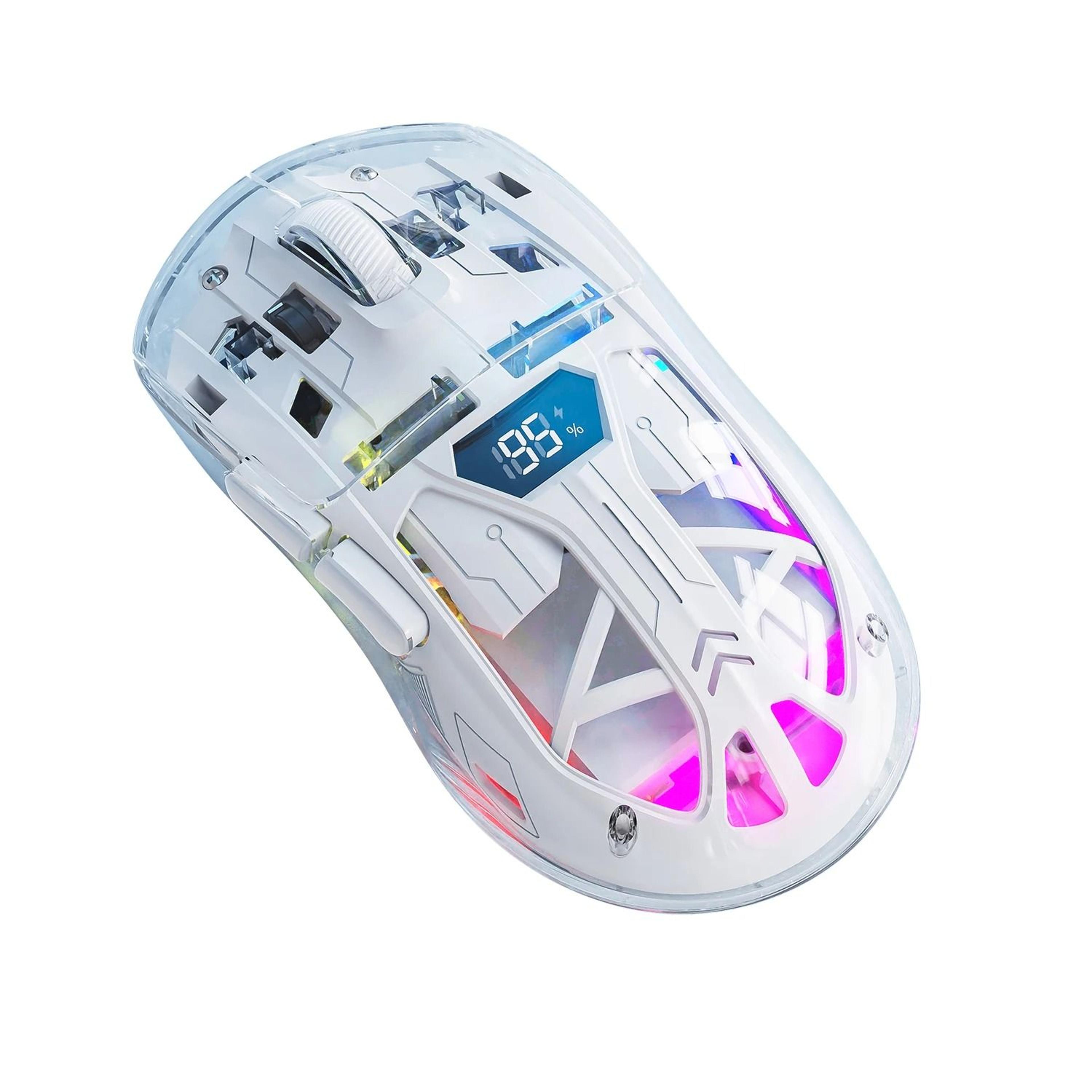 a2 transparent rgb bluetooth mouse – high-performance wireless dual-mode digital display mouse