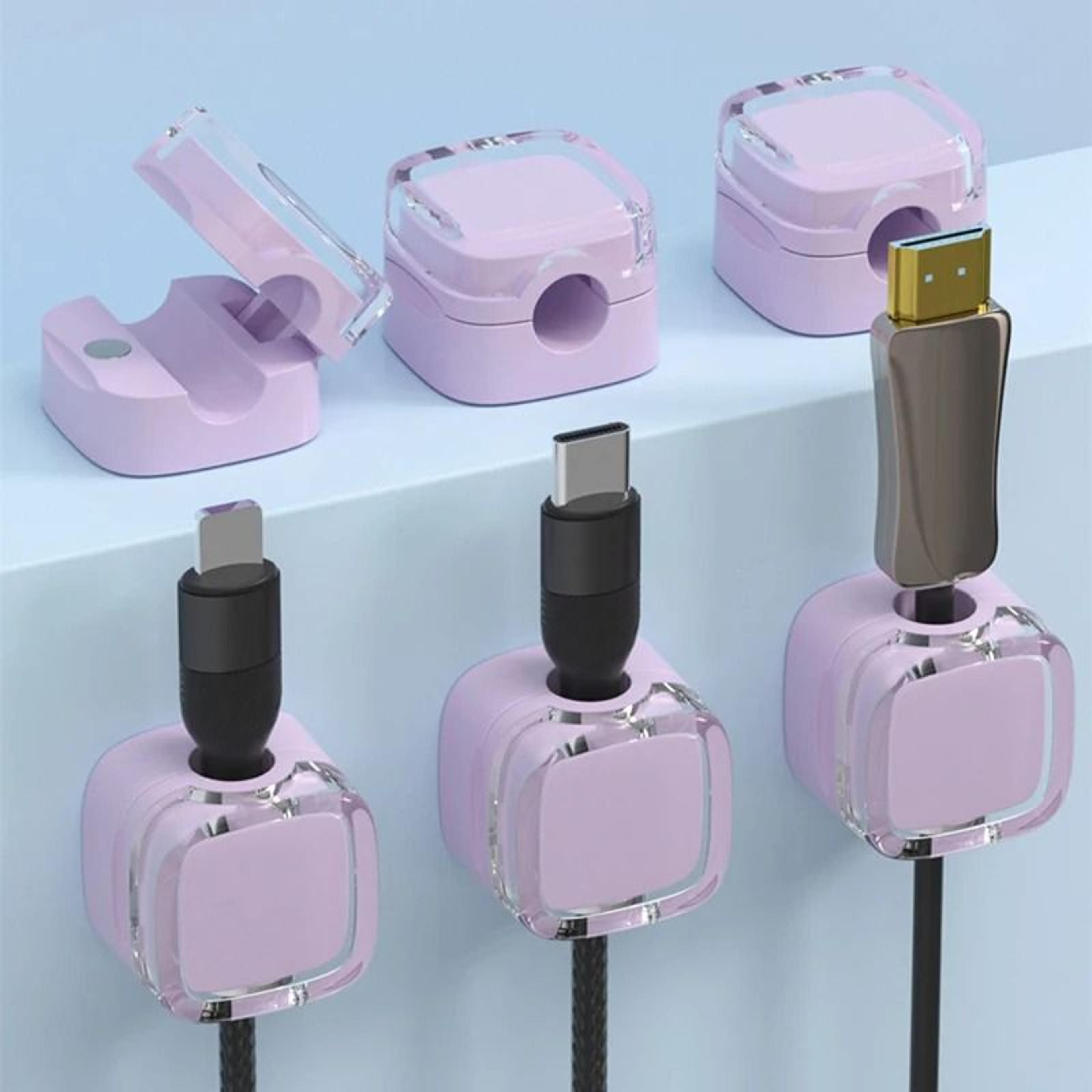adjustable magnetic cable clips – high-performance under-desk wire management & smooth cord holder