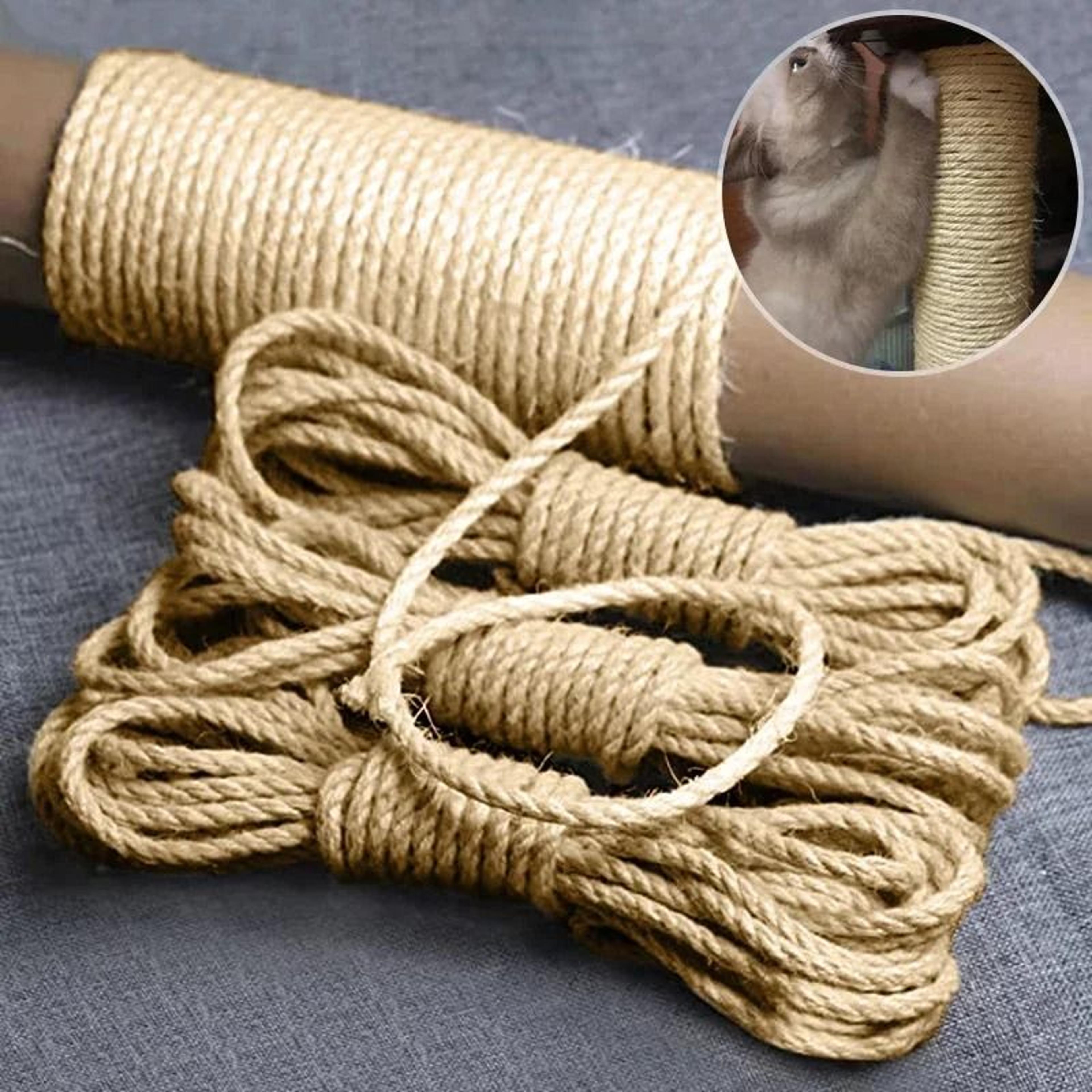 premium natural sisal rope – high-performance cat tree repair & diy scratching post replacement