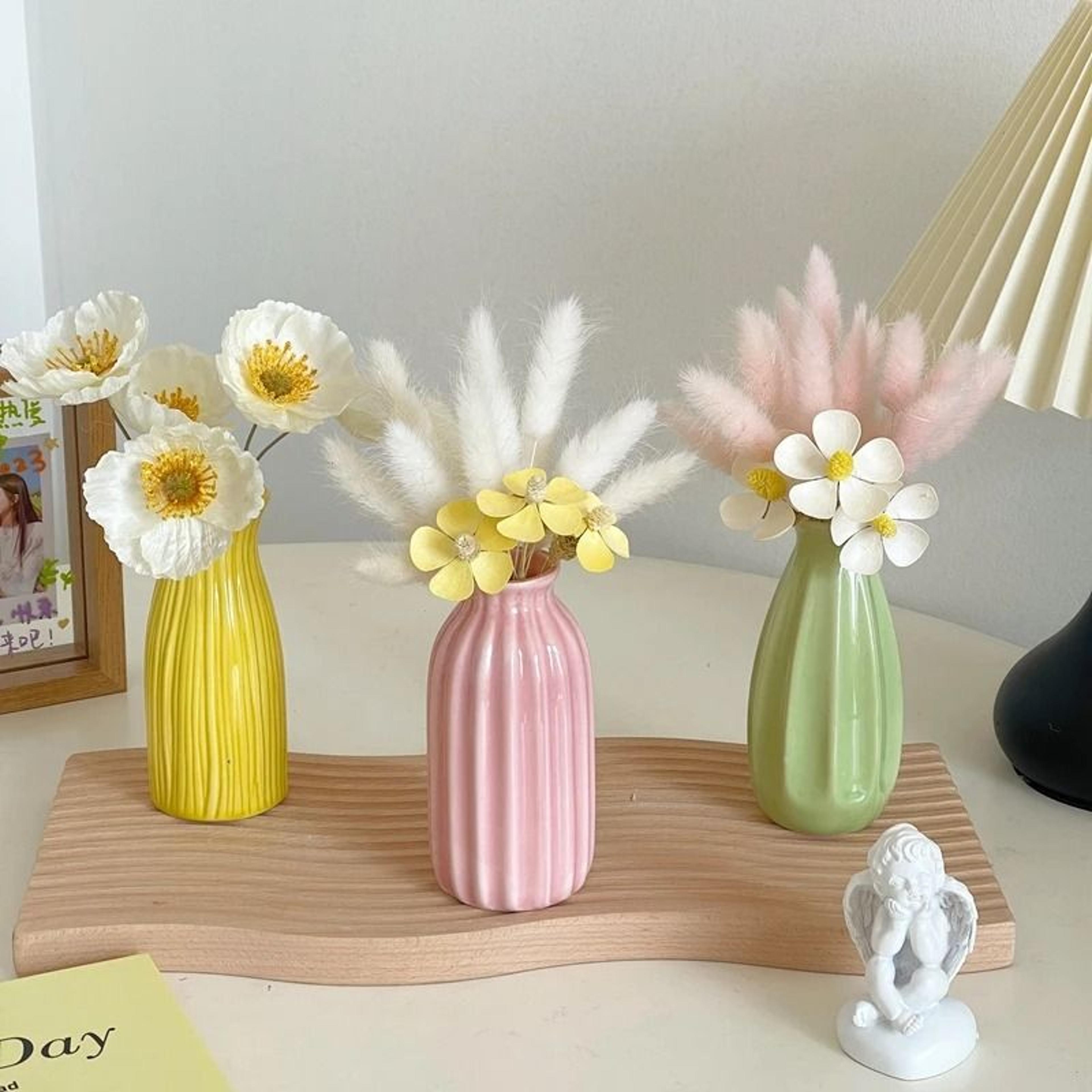 modern ceramic bud vase – high-performance candy color small flower vase & desktop ornament