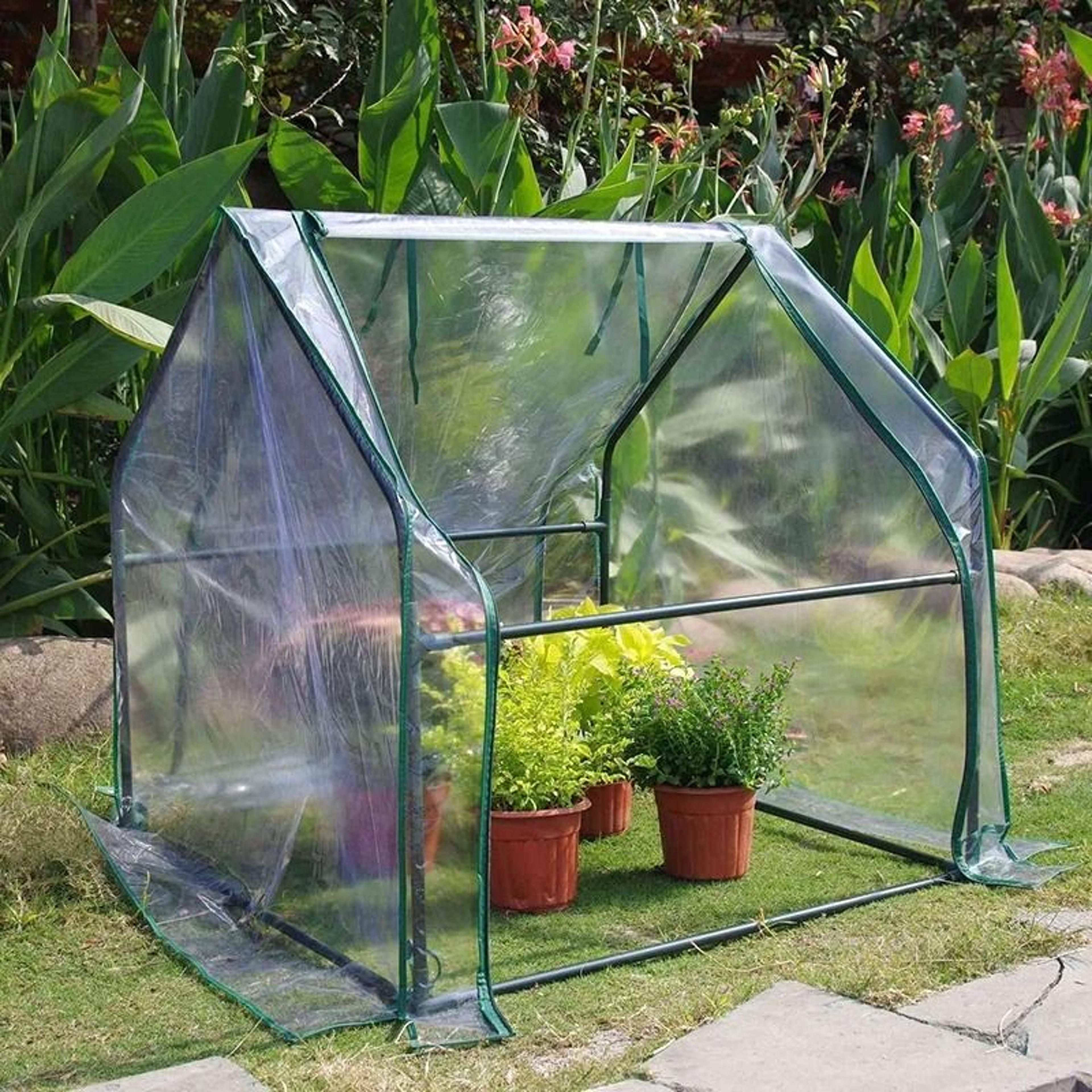 pop-up mini greenhouse – high-performance winter plant warm cover & freeze protection tent
