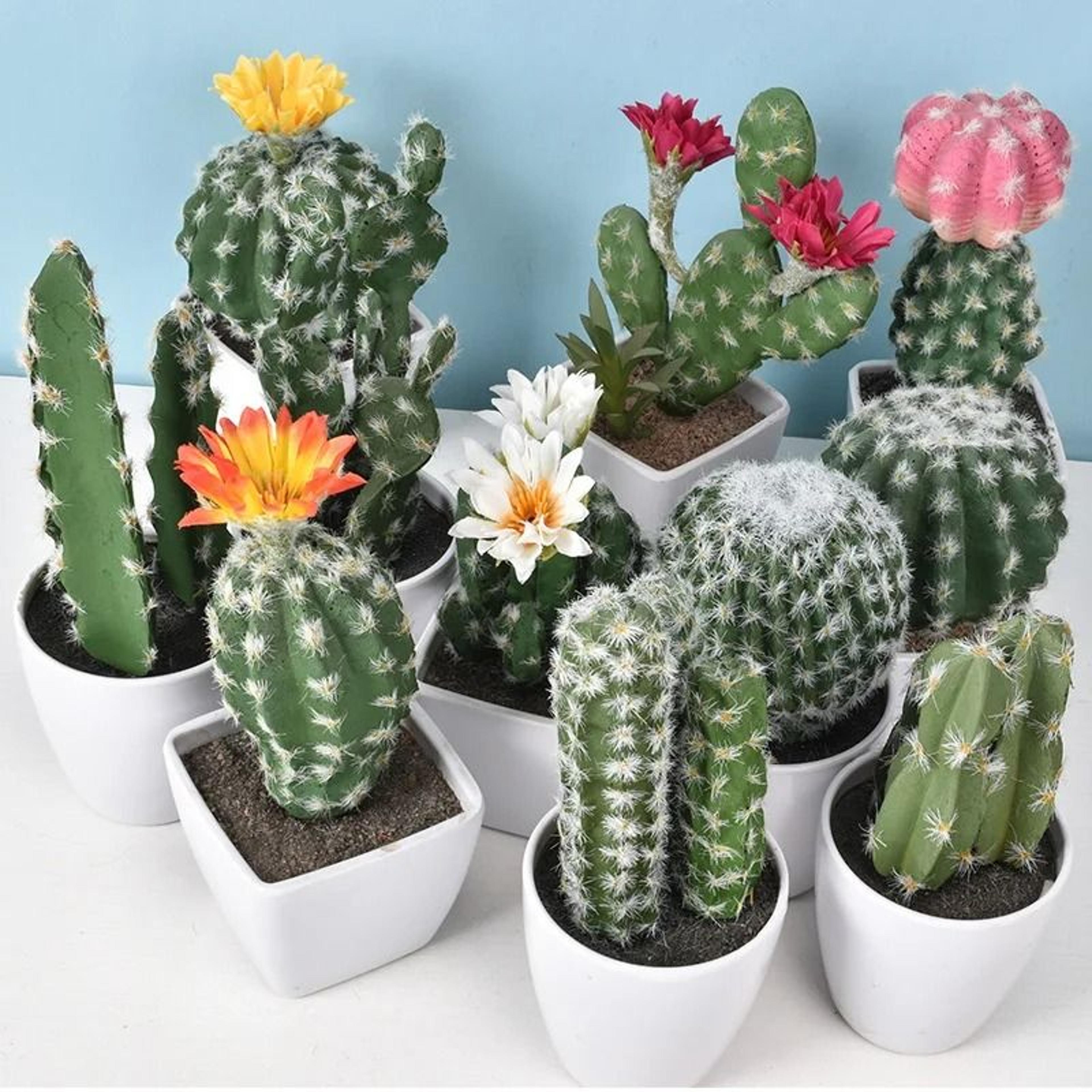 mini realistic fake cactus – high-performance artificial succulent without pot & cute potted plant decoration