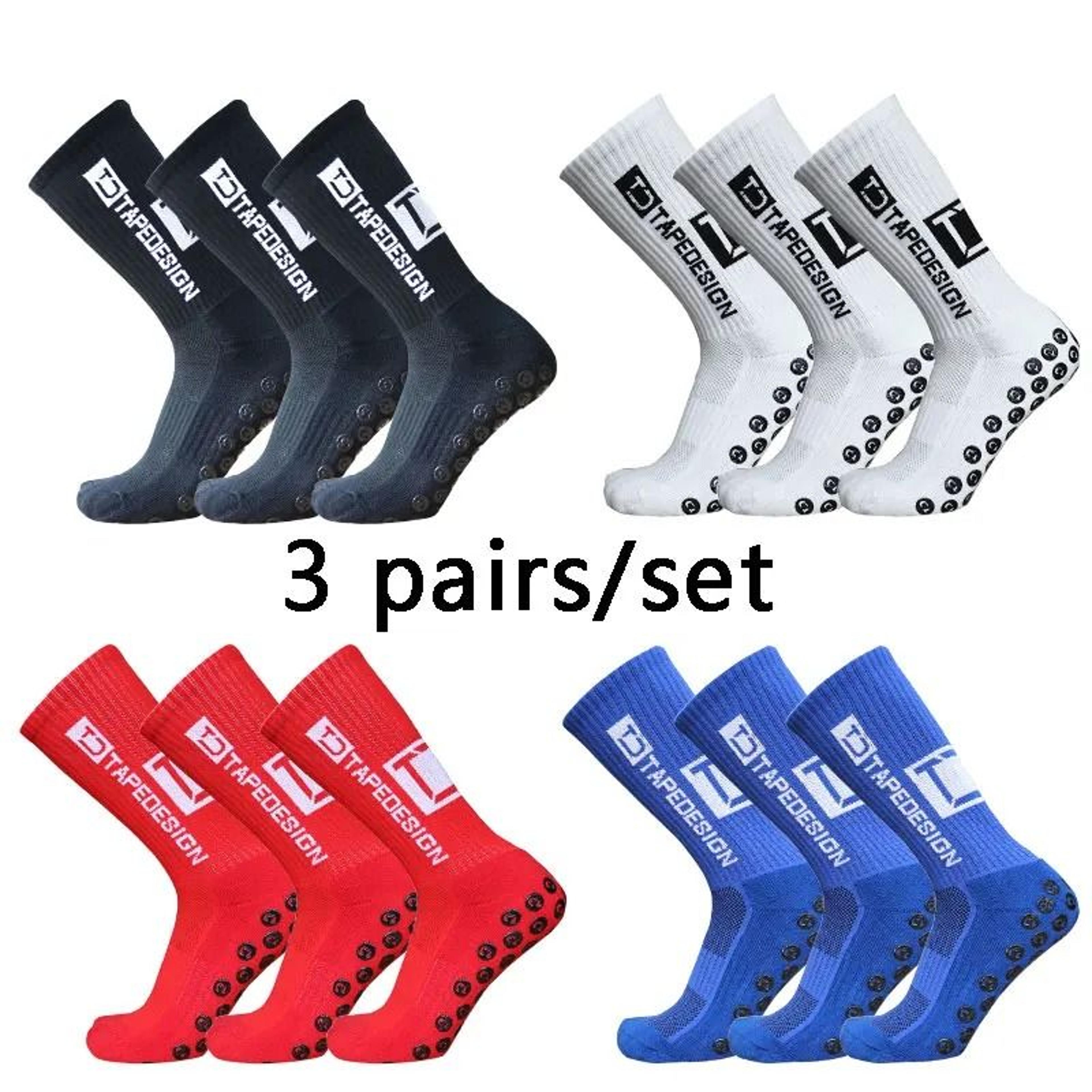 professional anti-slip soccer grip socks – high-performance 3-pair set for outdoor sports, football & yoga