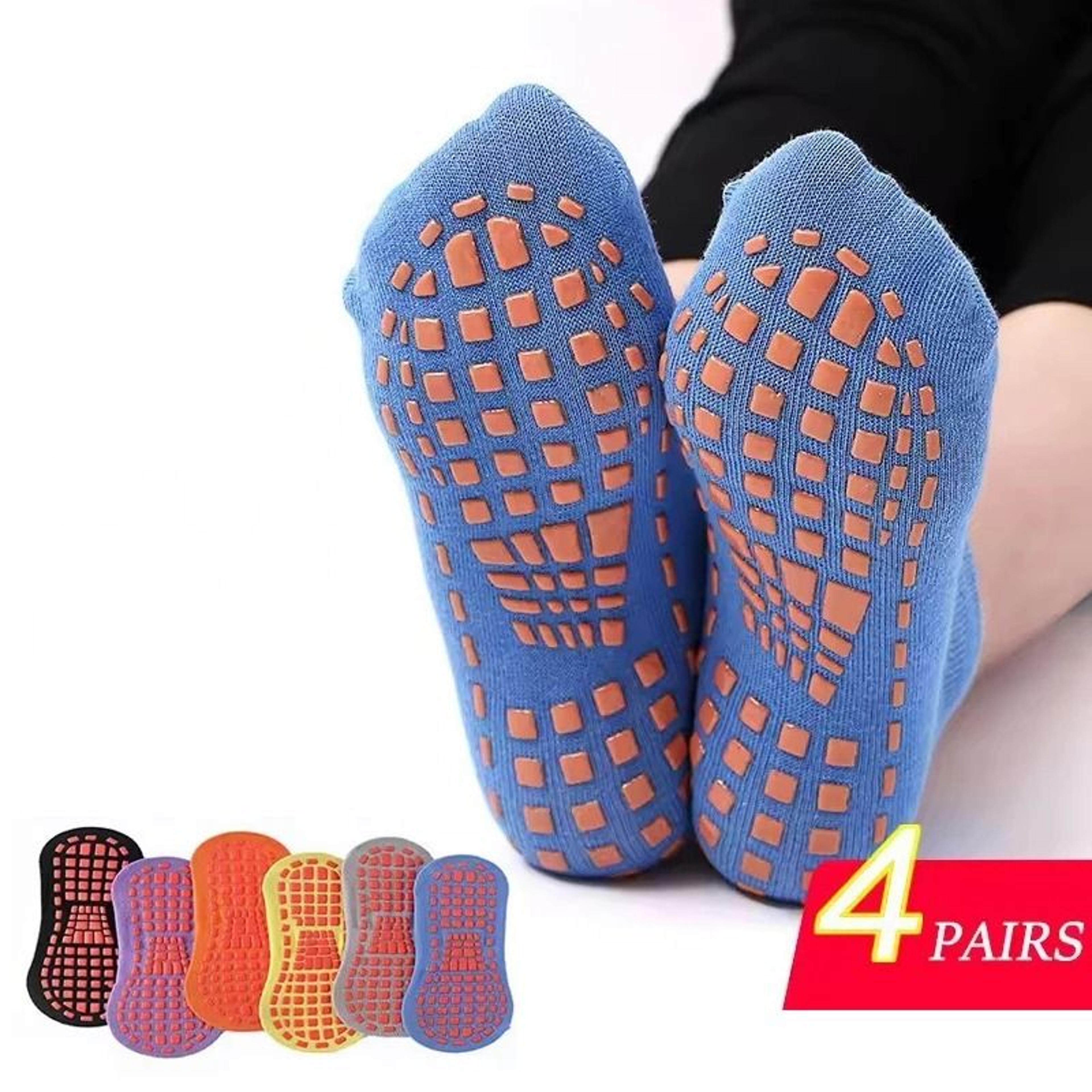 professional cotton pilates socks – high-performance 4-pair set with non-slip silicone massage & wear-resistant architec
